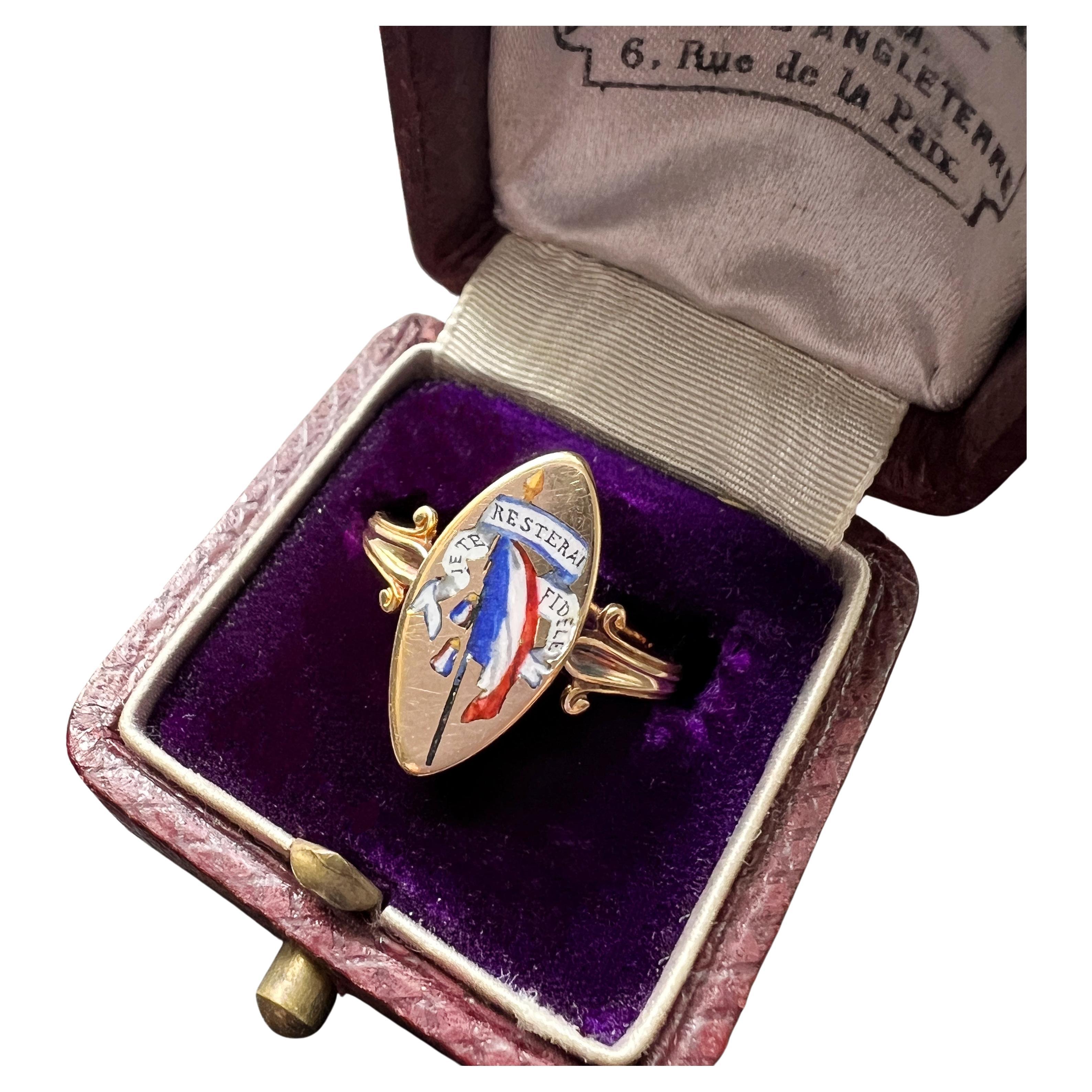Rare Antique 18K ring “I will stay faithful to you”