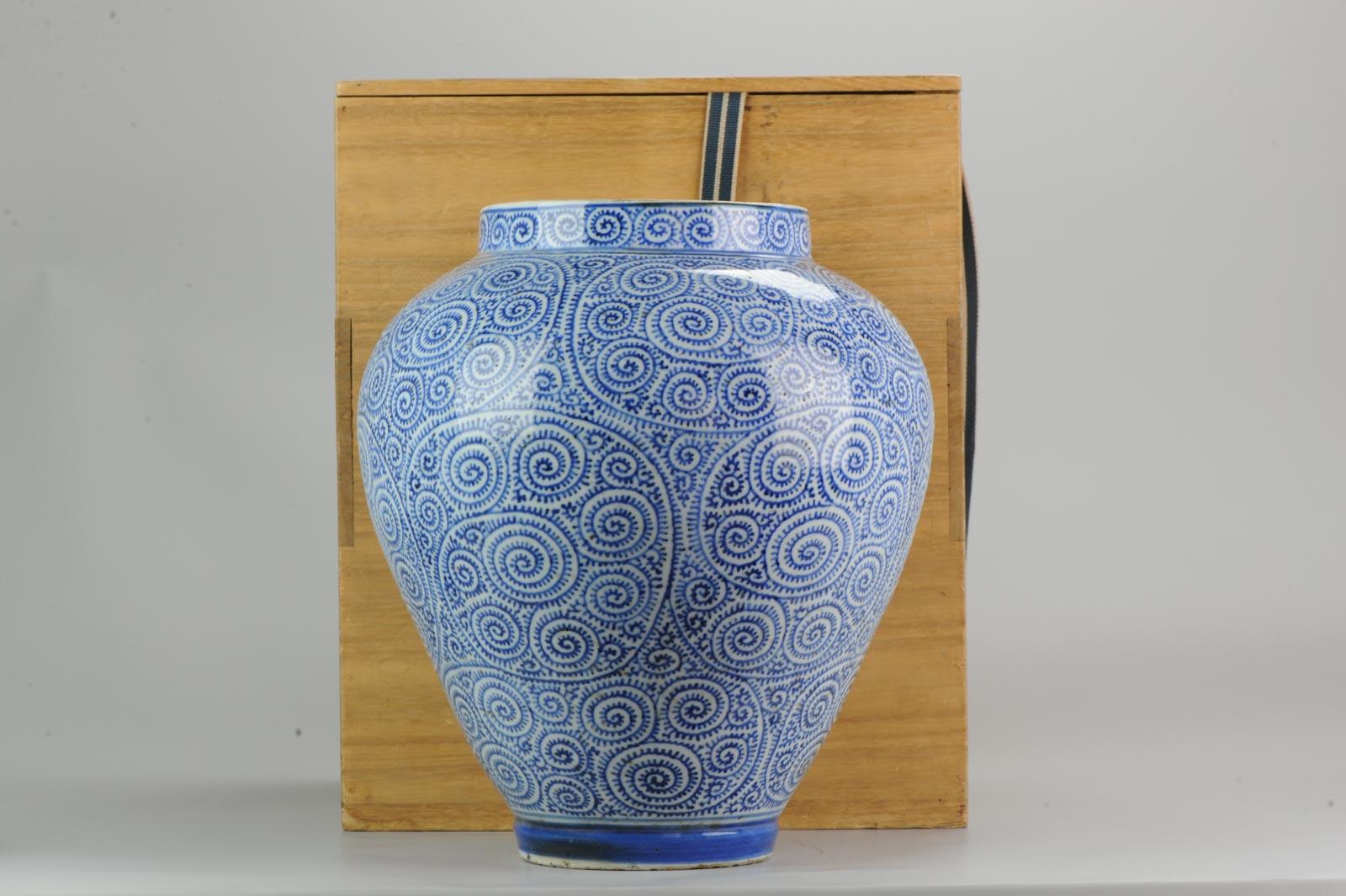 Rare Antique 18th Century Japanese Porcelain Vase Endless Decoration Arita Japan 10