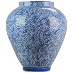Rare Antique 18th Century Japanese Porcelain Vase Endless Decoration Arita Japan