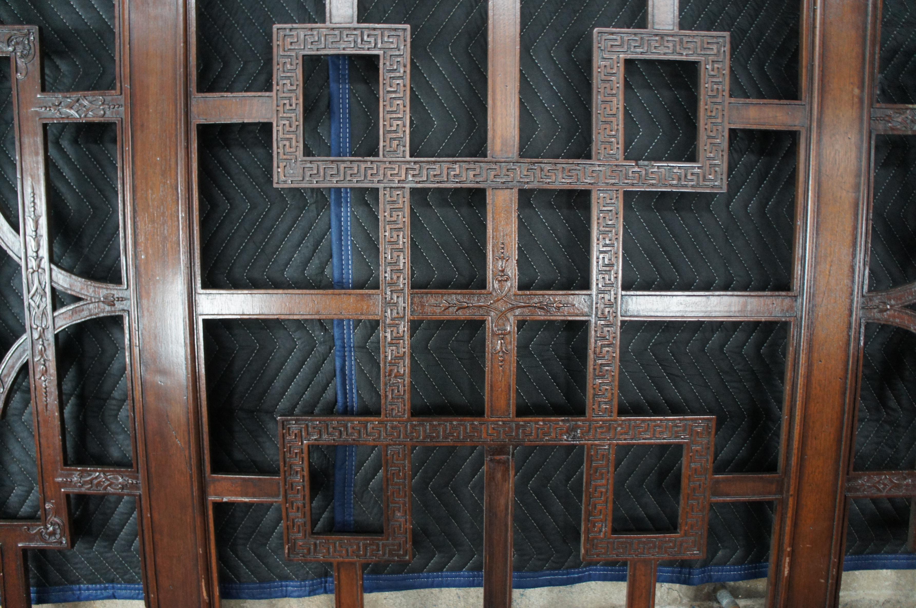 Rare Antique 18th Century Chinese Chippendale Mahogany Four Post Tester Bed For Sale 4