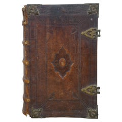Rare Antique 18th Century Dutch Leatherbound Family Bible Old & New Testament