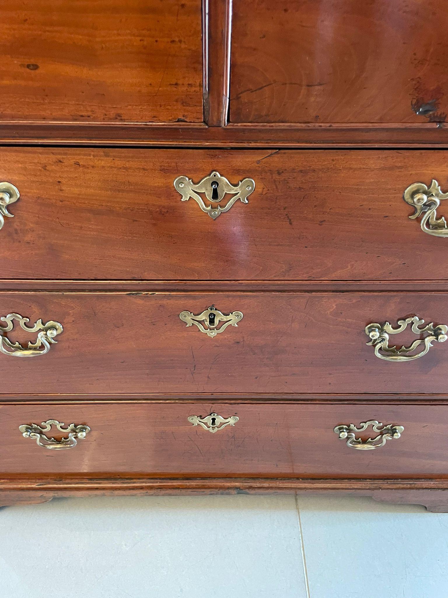 18th Century and Earlier Rare Antique 18th Century George III Solid Satinwood Chest of 5 Drawers For Sale