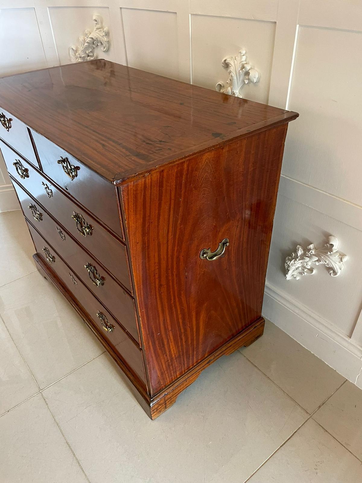 Rare Antique 18th Century George III Solid Satinwood Chest of 5 Drawers For Sale 3