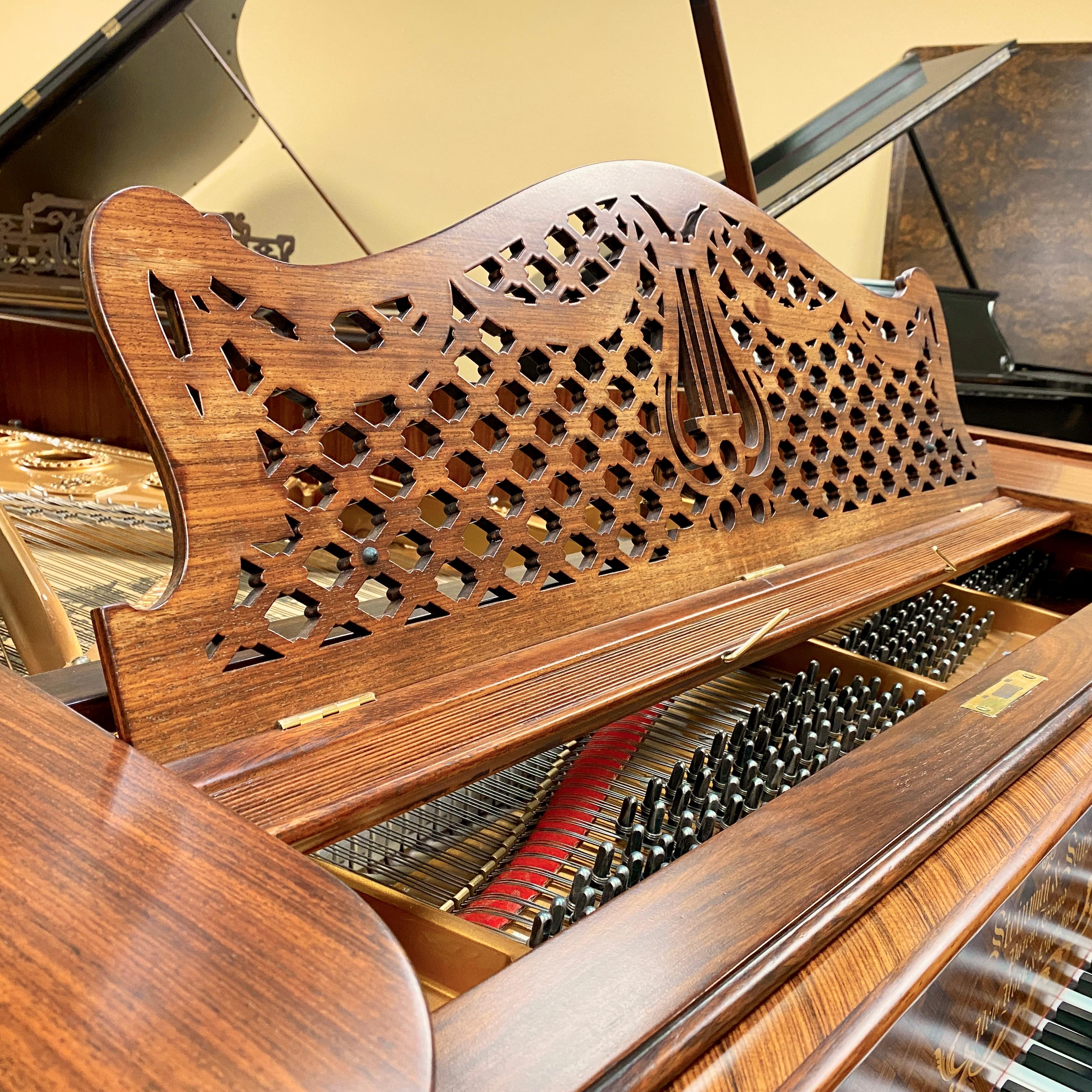 Rare Antique 1901 Steinway Model B Rosewood Grand Piano Louis XV Rococo Restored en vente 6