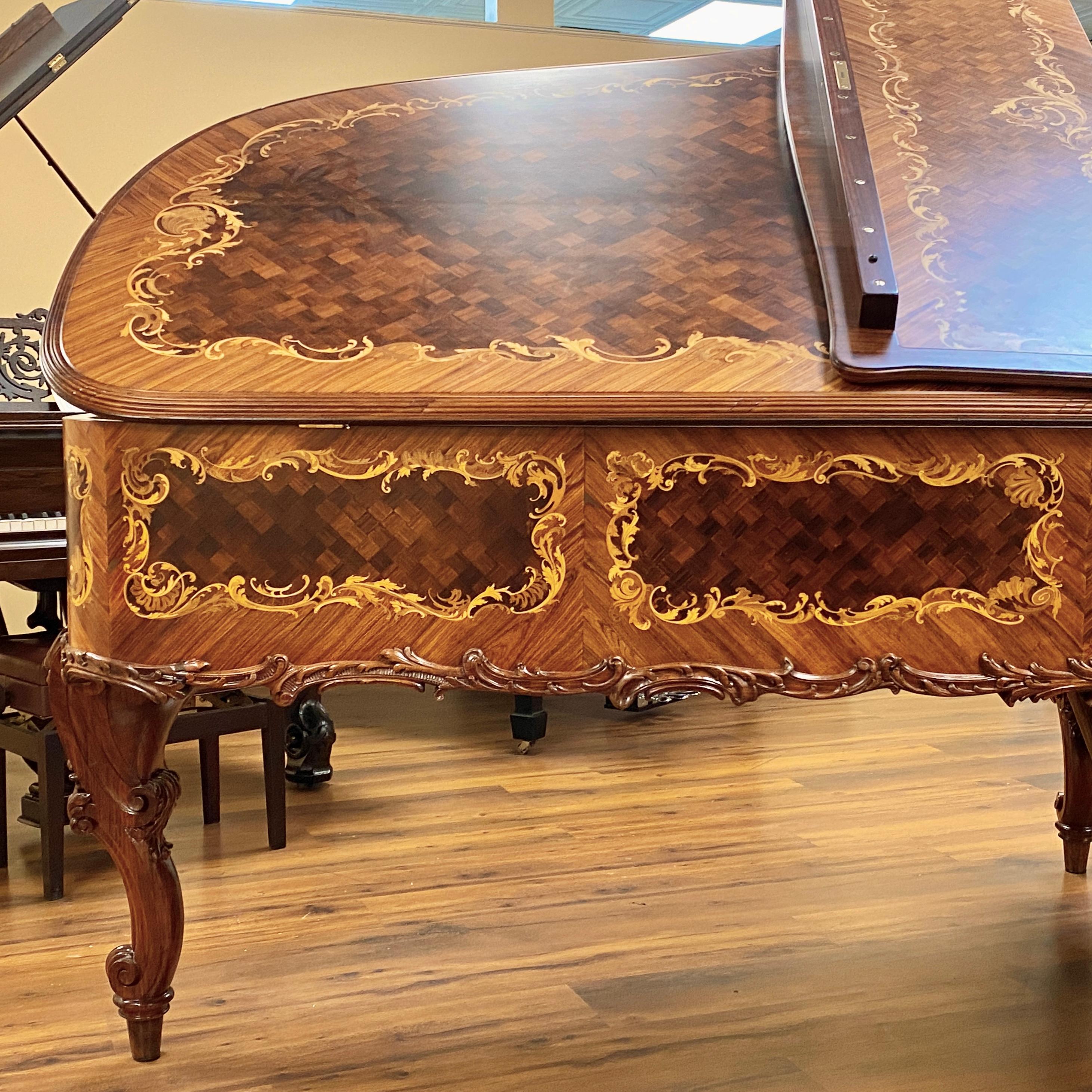 Rare Antique 1901 Steinway Model B Rosewood Grand Piano Louis XV Rococo Restored For Sale 9