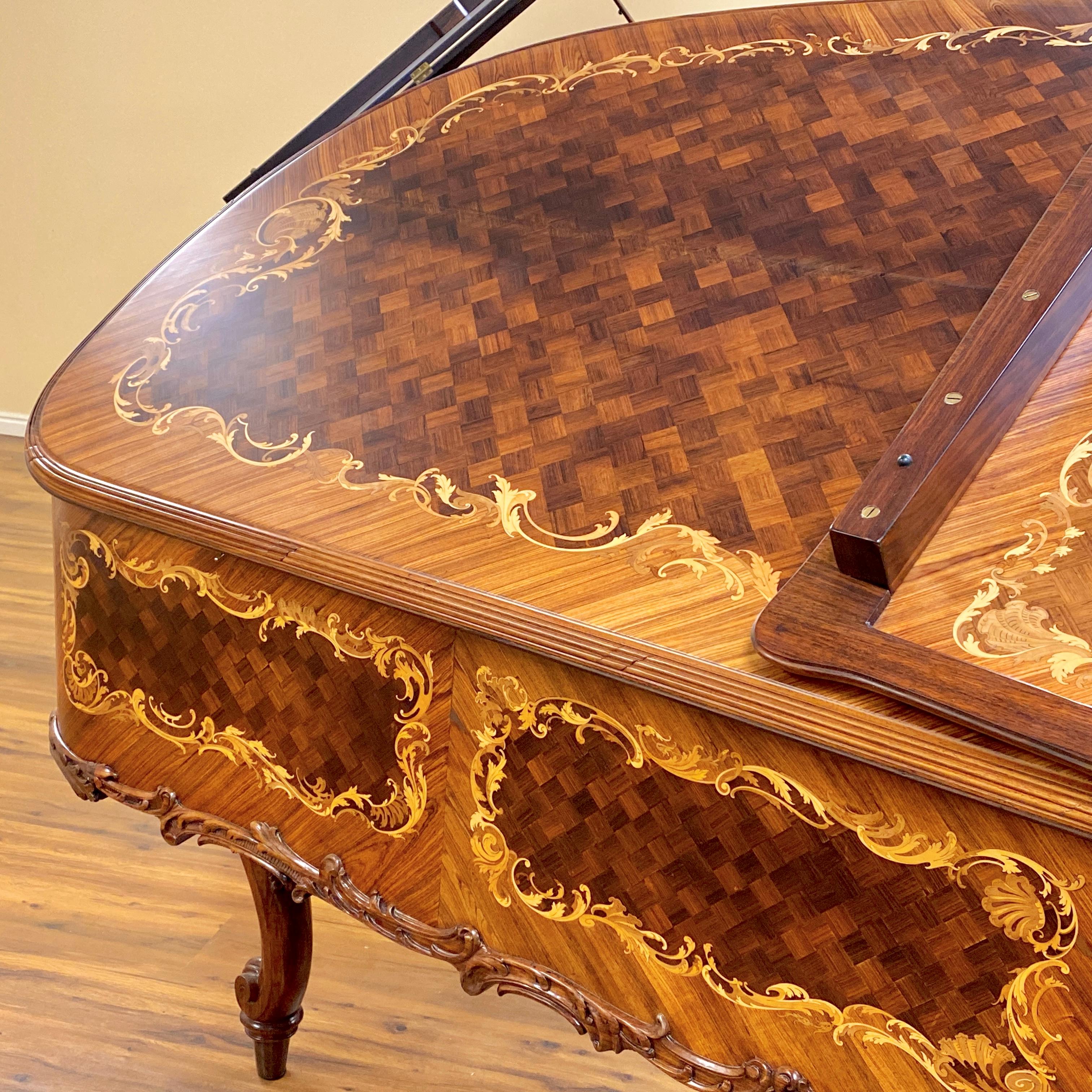 Rare Antique 1901 Steinway Model B Rosewood Grand Piano Louis XV Rococo Restored Bon état - En vente à Dayton, OH