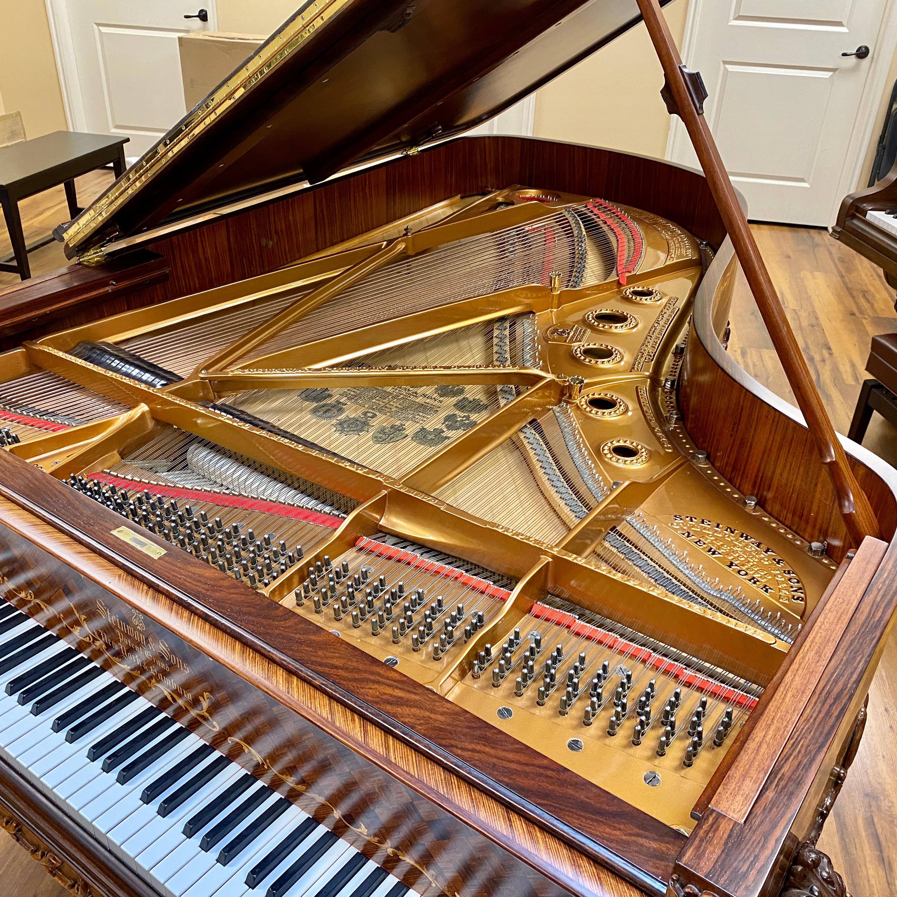 Rare Antique 1901 Steinway Model B Rosewood Grand Piano Louis XV Rococo Restored In Good Condition For Sale In Dayton, OH