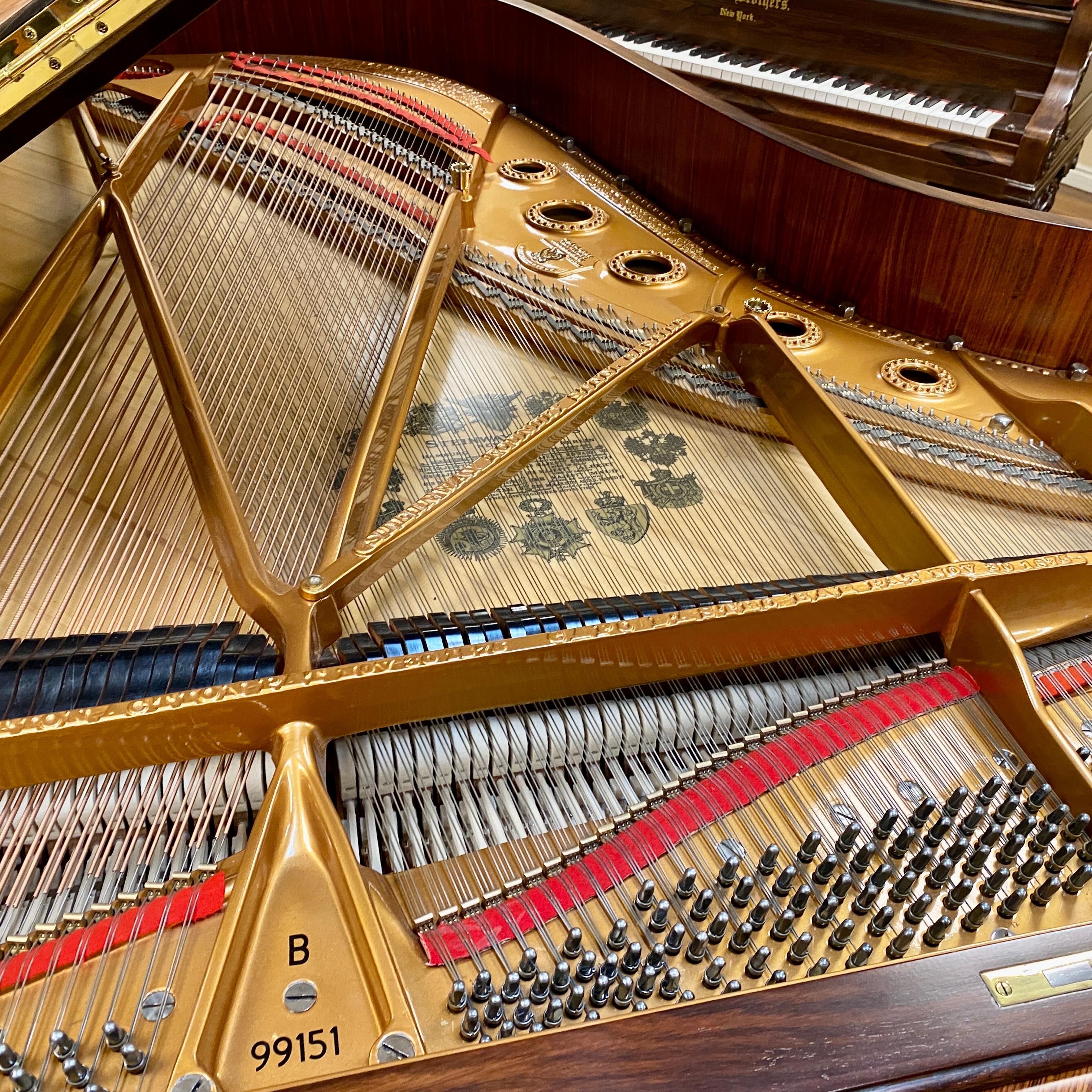 20th Century Rare Antique 1901 Steinway Model B Rosewood Grand Piano Louis XV Rococo Restored For Sale