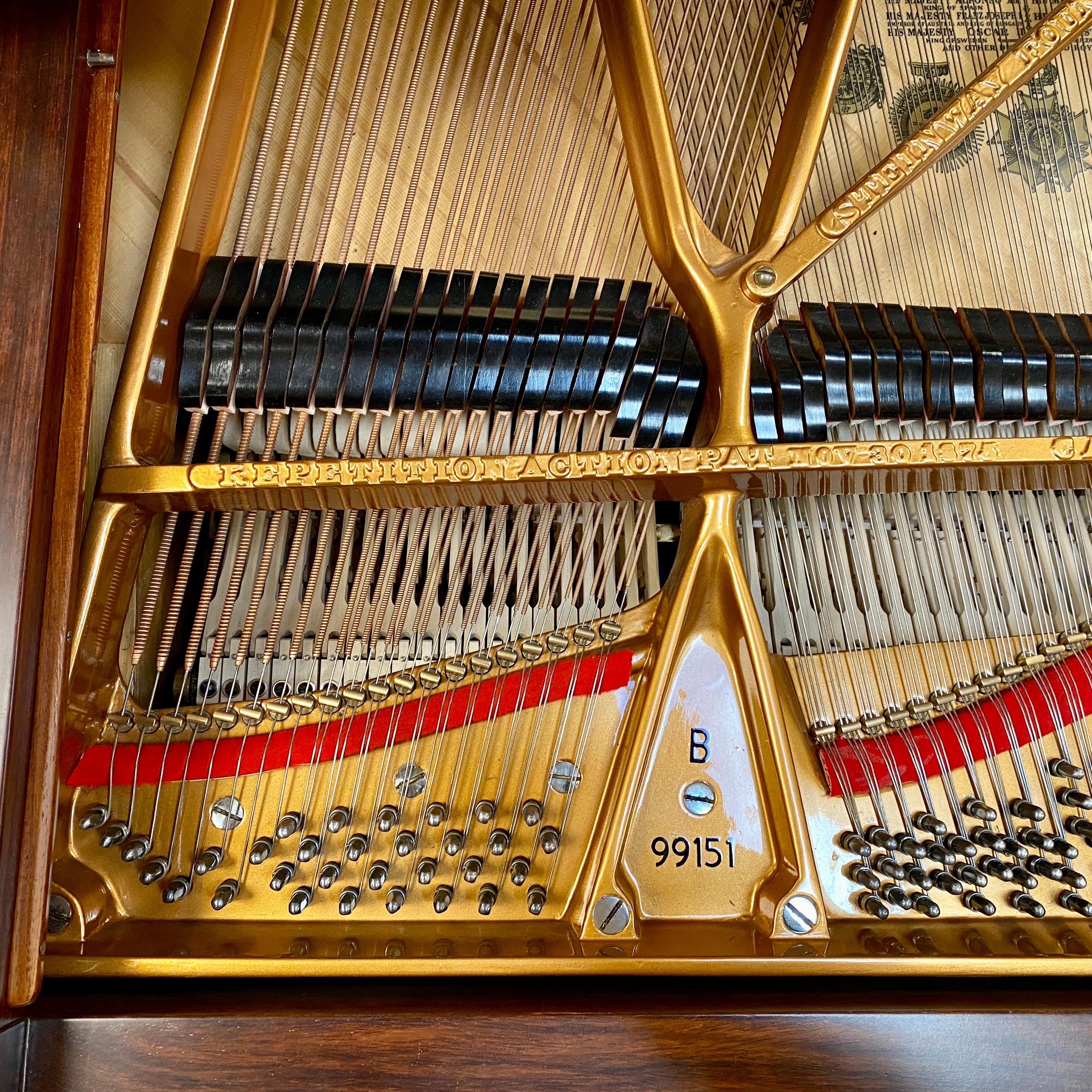 Rare Antique 1901 Steinway Model B Rosewood Grand Piano Louis XV Rococo Restored en vente 3