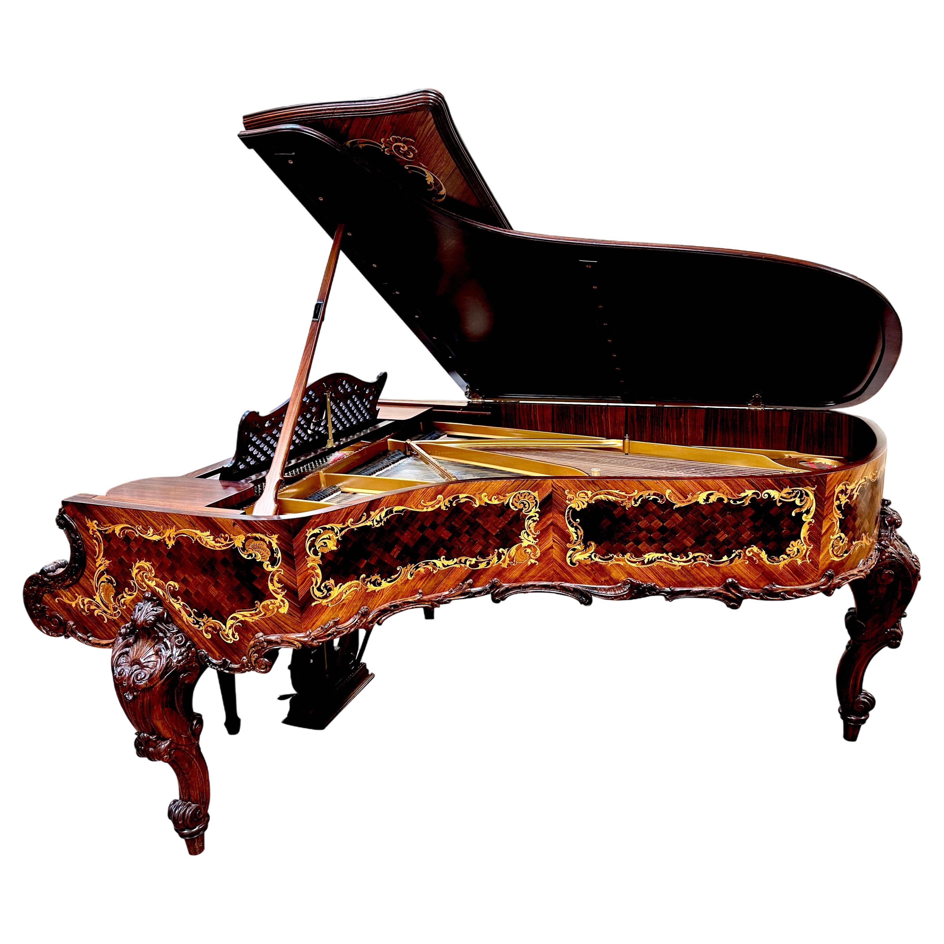 Rare Antique 1901 Steinway Model B Rosewood Grand Piano Louis XV Rococo Restored