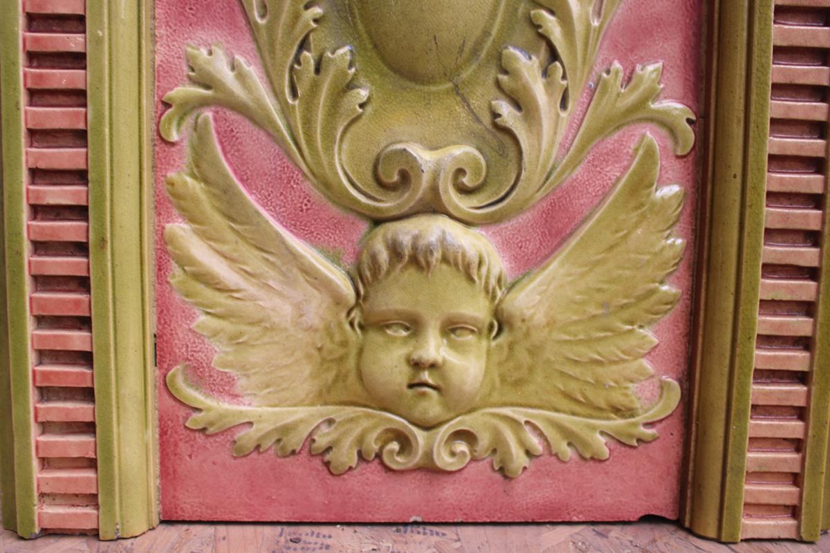 Glazed Rare Antique 19th Century Victorian Burmantofts Architectural Tile Block