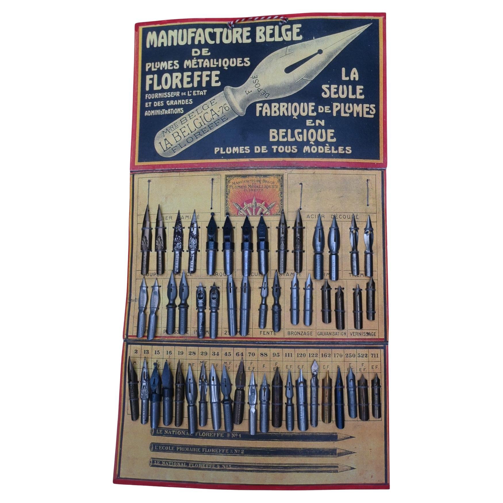 Rare Antique Advertising Display – Belgian Manufacture Of Floreffe – Complete For Sale