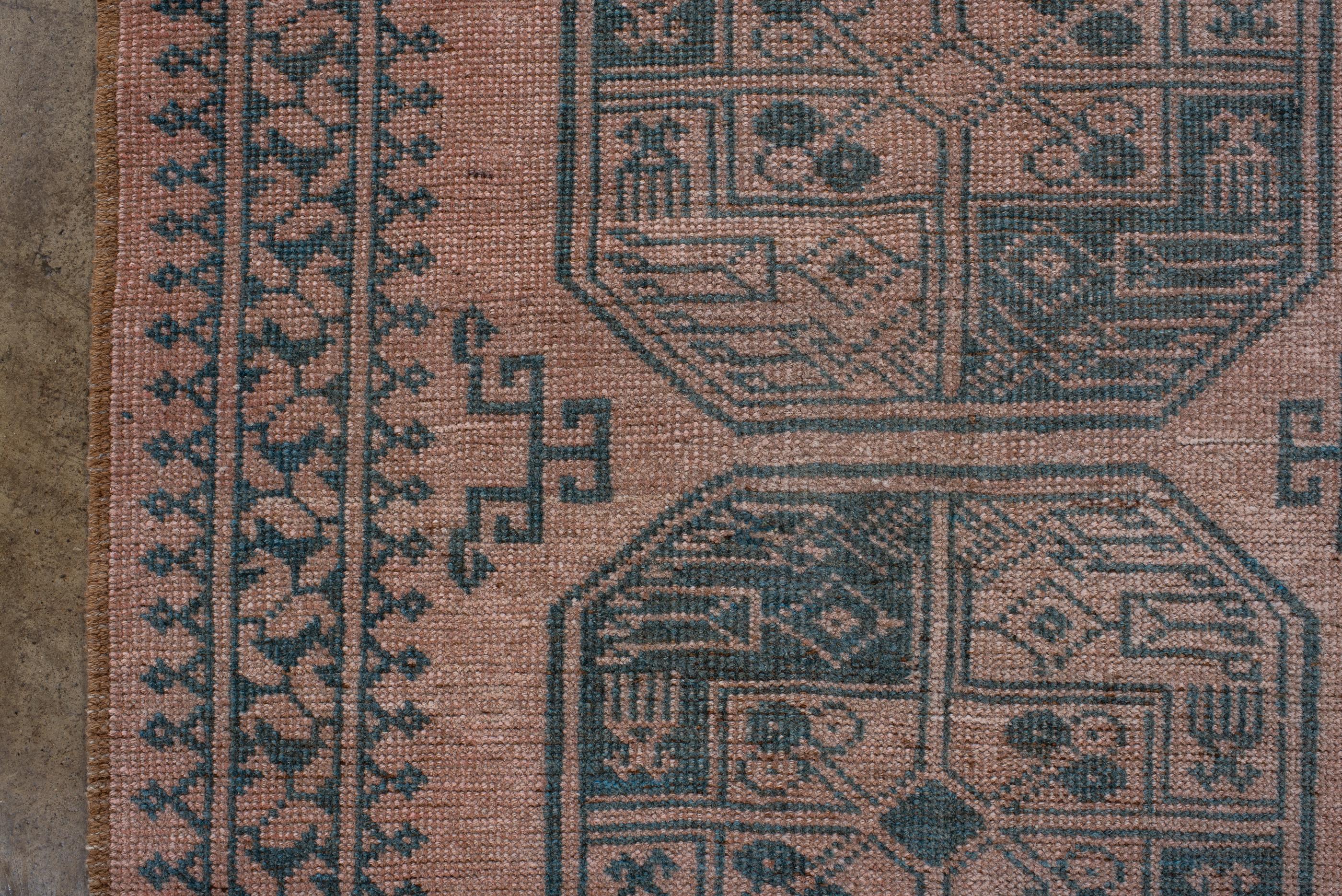 20th Century Rare Antique Afghan Runner , with Light Brown Field For Sale