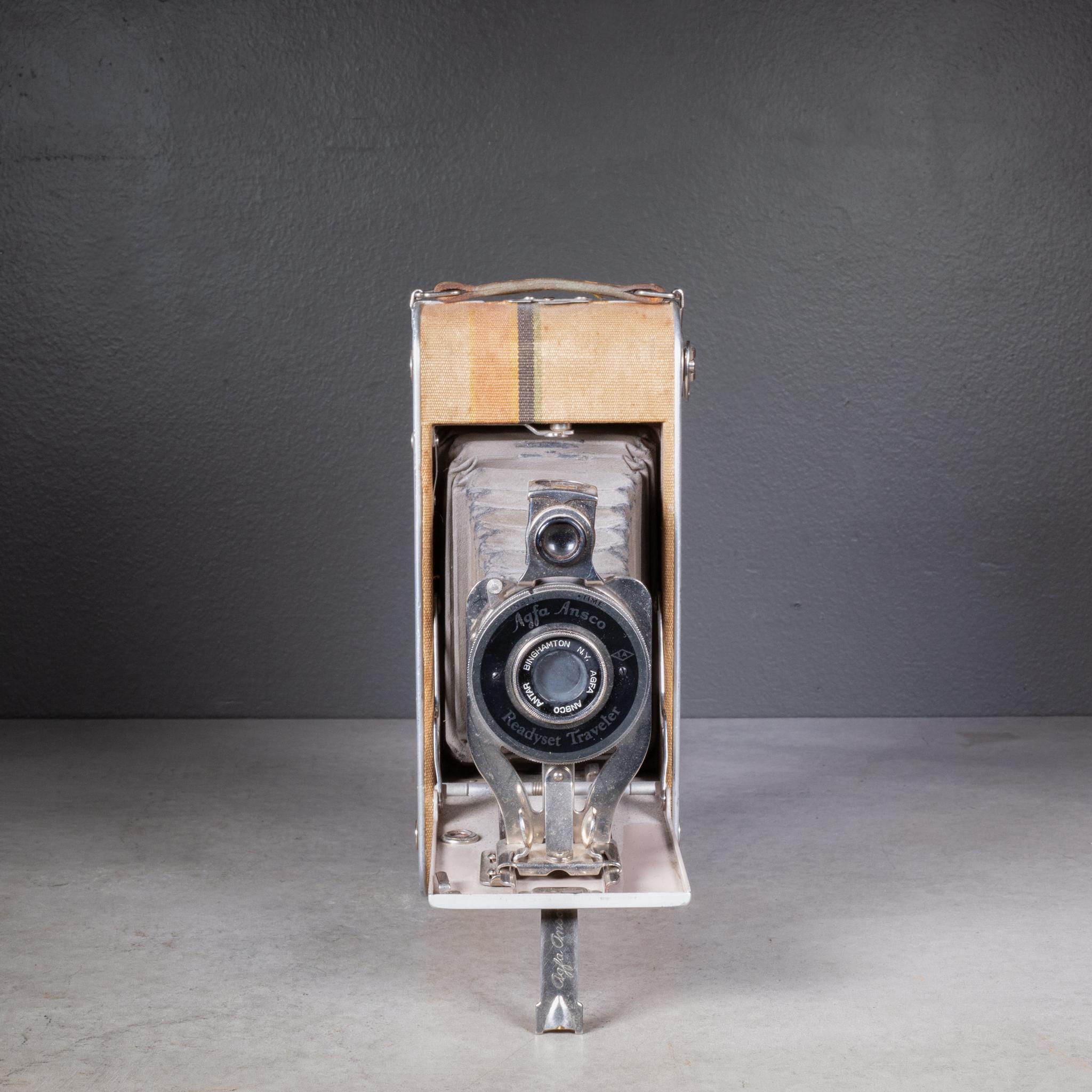 Industrial Rare Antique Agfa Ansco Readyset Traveler Folding Camera c.1930 For Sale