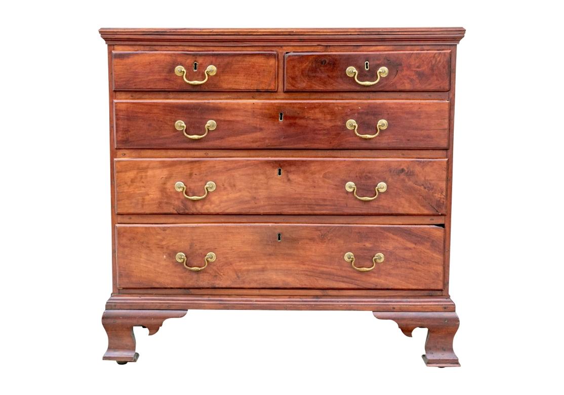 Rare coffre Chippendale américain ancien en bois de pommier en vente 4