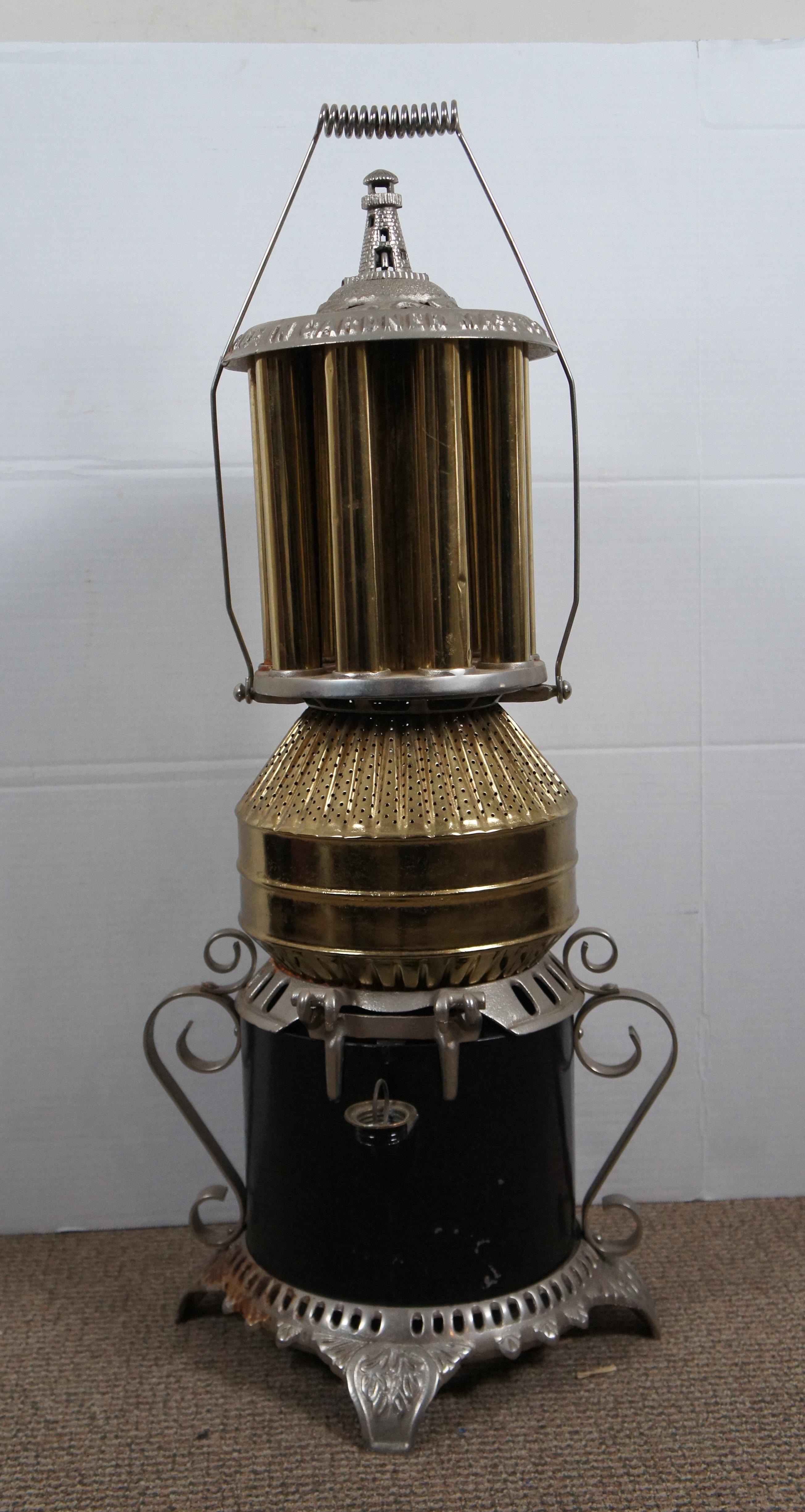 Victorian Rare Antique American Central Oil & Gas Lighthouse 110 Stove Heater 33