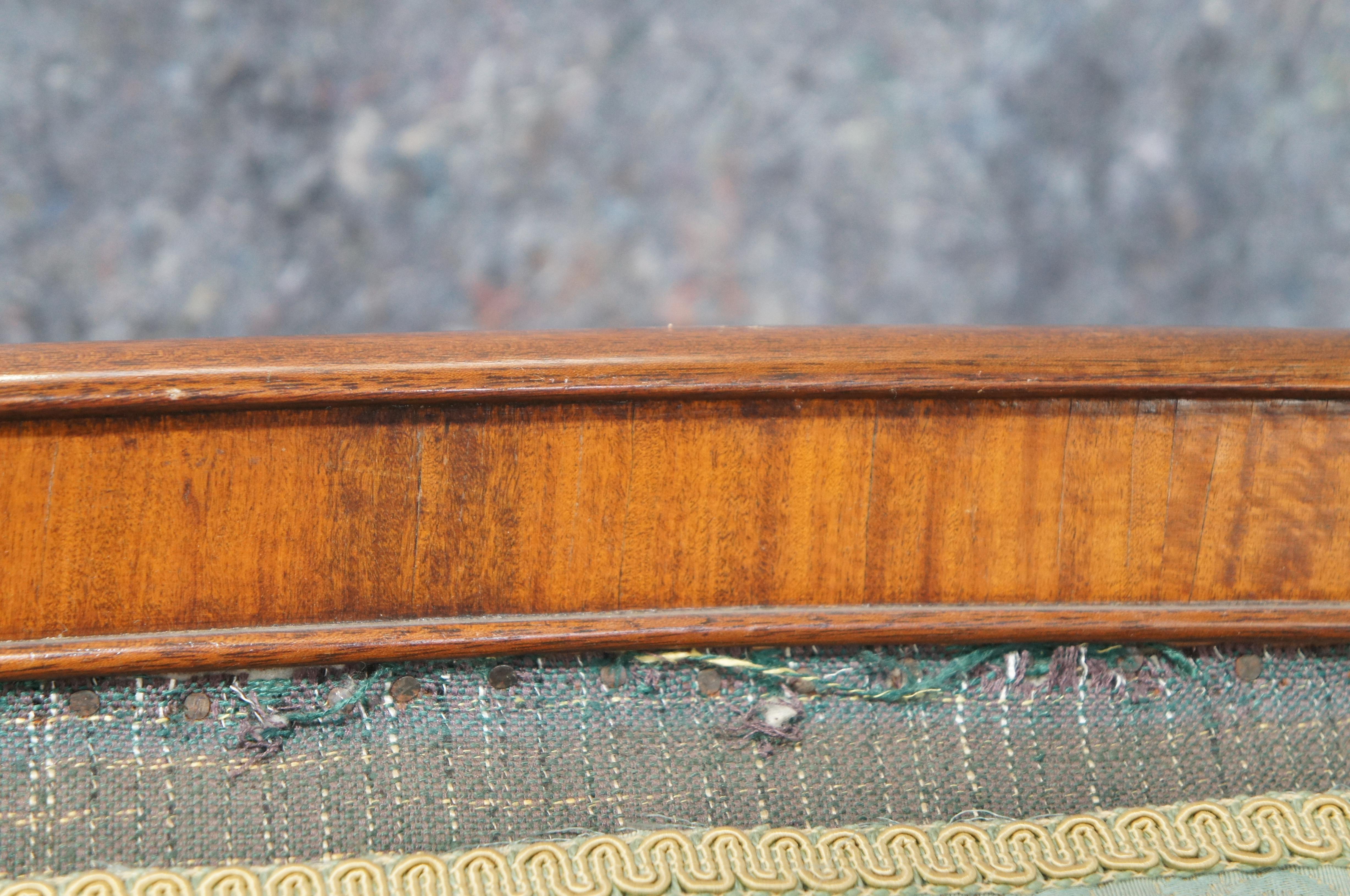 Rare Antique American Federal Mahogany Inlaid Sofa Settee Boston Massachusetts For Sale 1