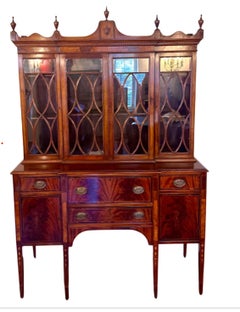 Rare Antique American Hepplewhite Breakfront Secretary - Baltimore Maryland