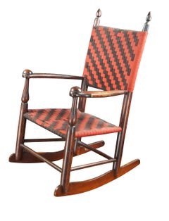 Rare Antique American Shaker Mt. Lebanon Mushroom Cap Maple Childs Rocking Chair