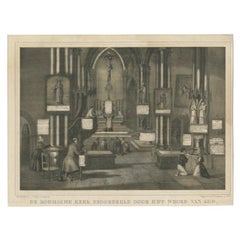Rara caricatura anticatólica de Campagne, c.1853