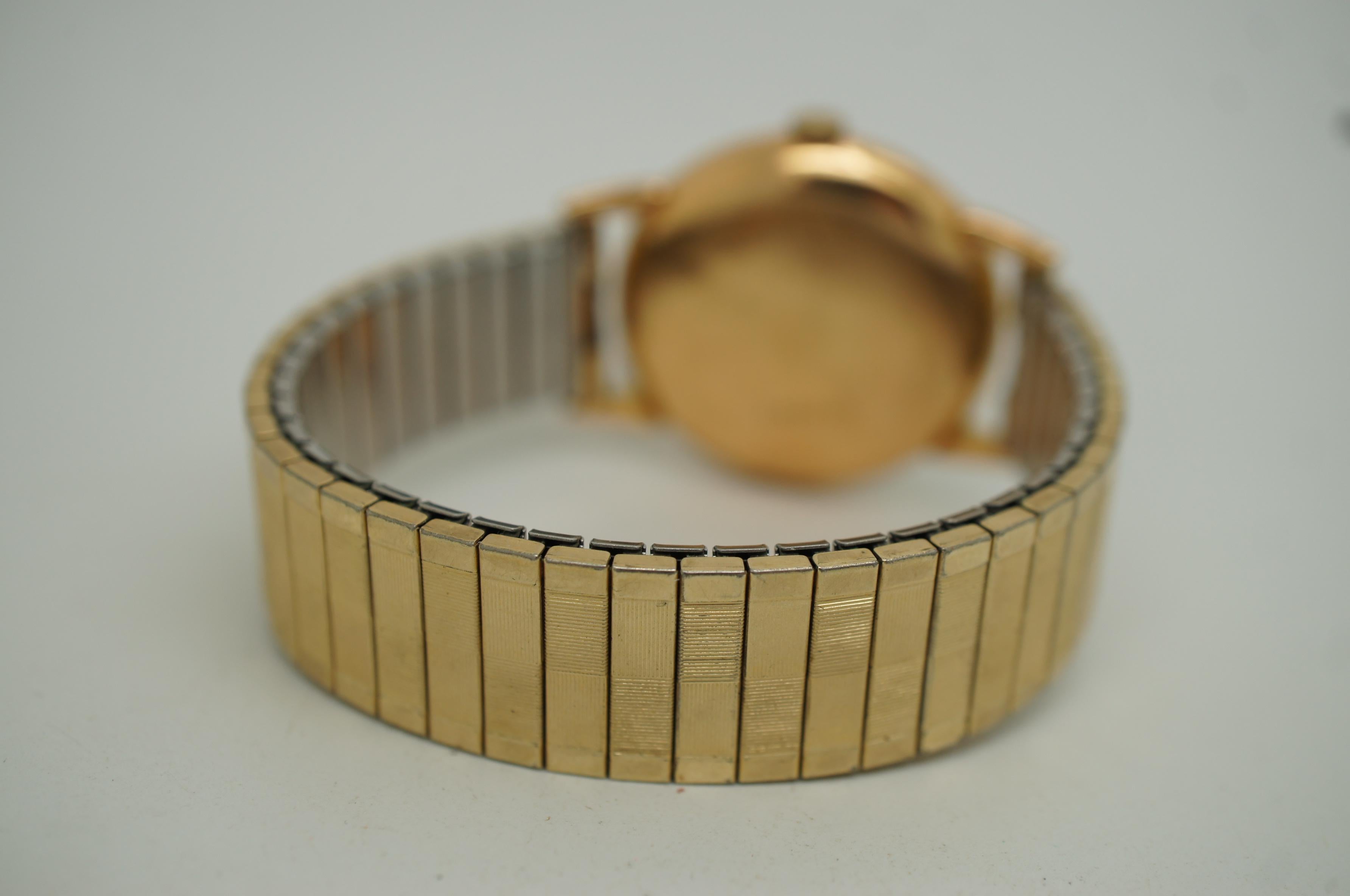 Rare Antique Art Deco Hafis Incabloc 18K Gold Mechanical Wrist Watch For Sale 7