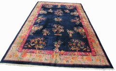 Rare Antique Art Deco Rug Walter Nichols Purple Chinese Blue 9x12  275cm x 351cm