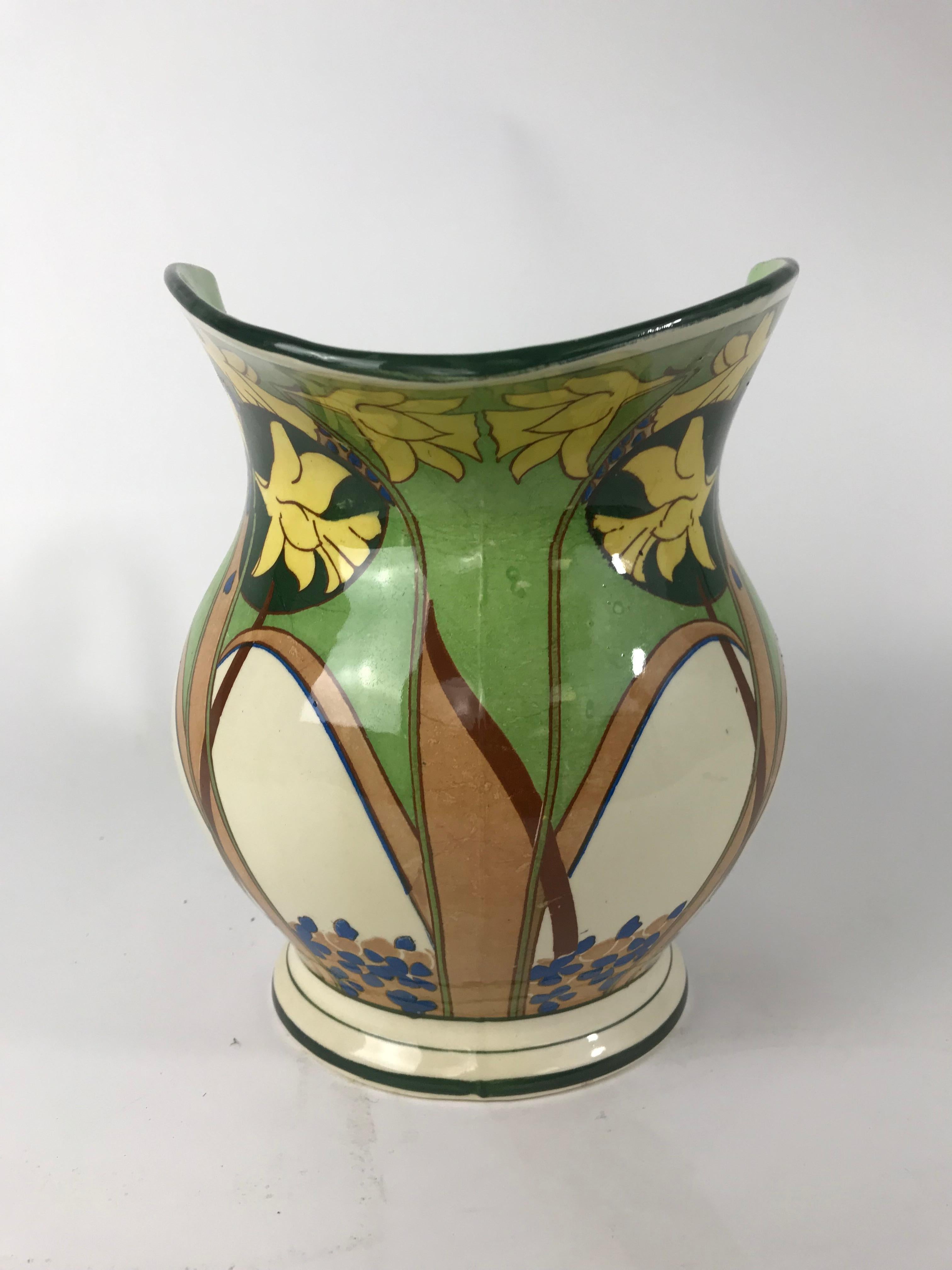 Rare Antique Art Nouveau 2-Piece Wash Set Bowl and Pitcher by Royal Doulton For Sale 6