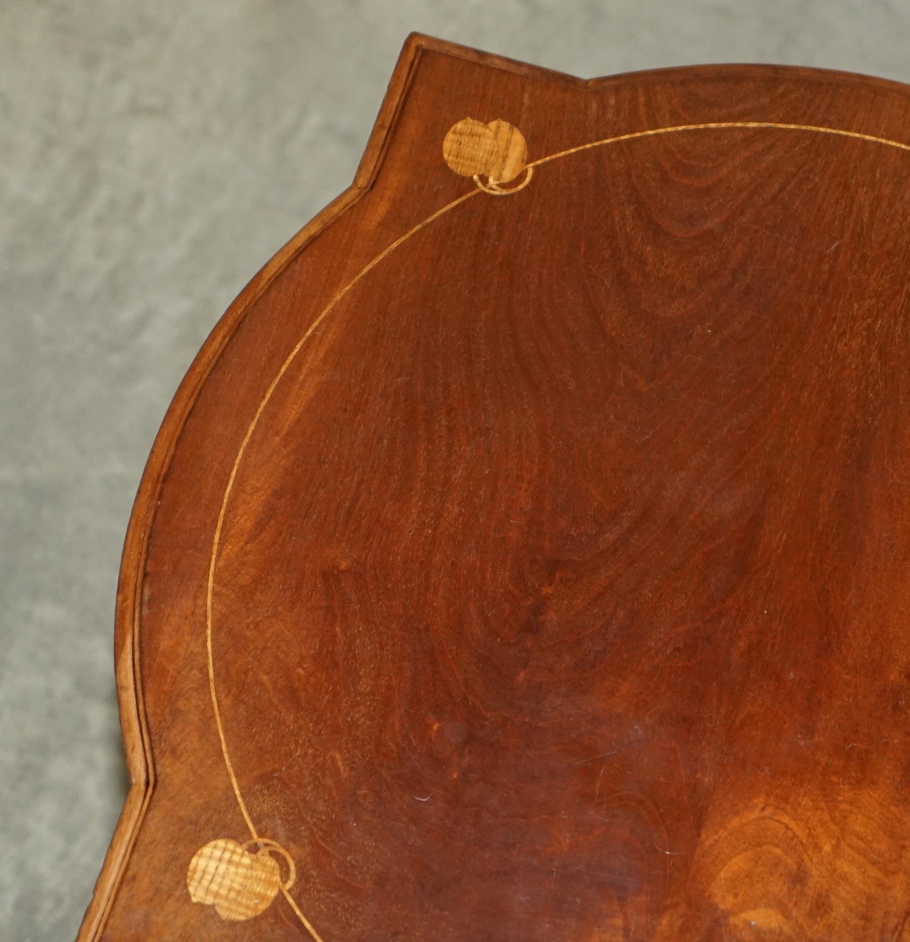 RARE ANTIQUE ART NOUVEAU REVOLViNG BOOKCASE TABLE IN THE LIBERTY'S LONDON TASTE For Sale 10