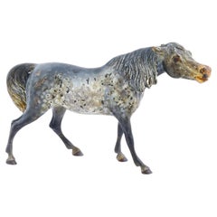 Rara Escultura Antigua Austriaca de Bronce Árabe de Viena Figura de Caballo