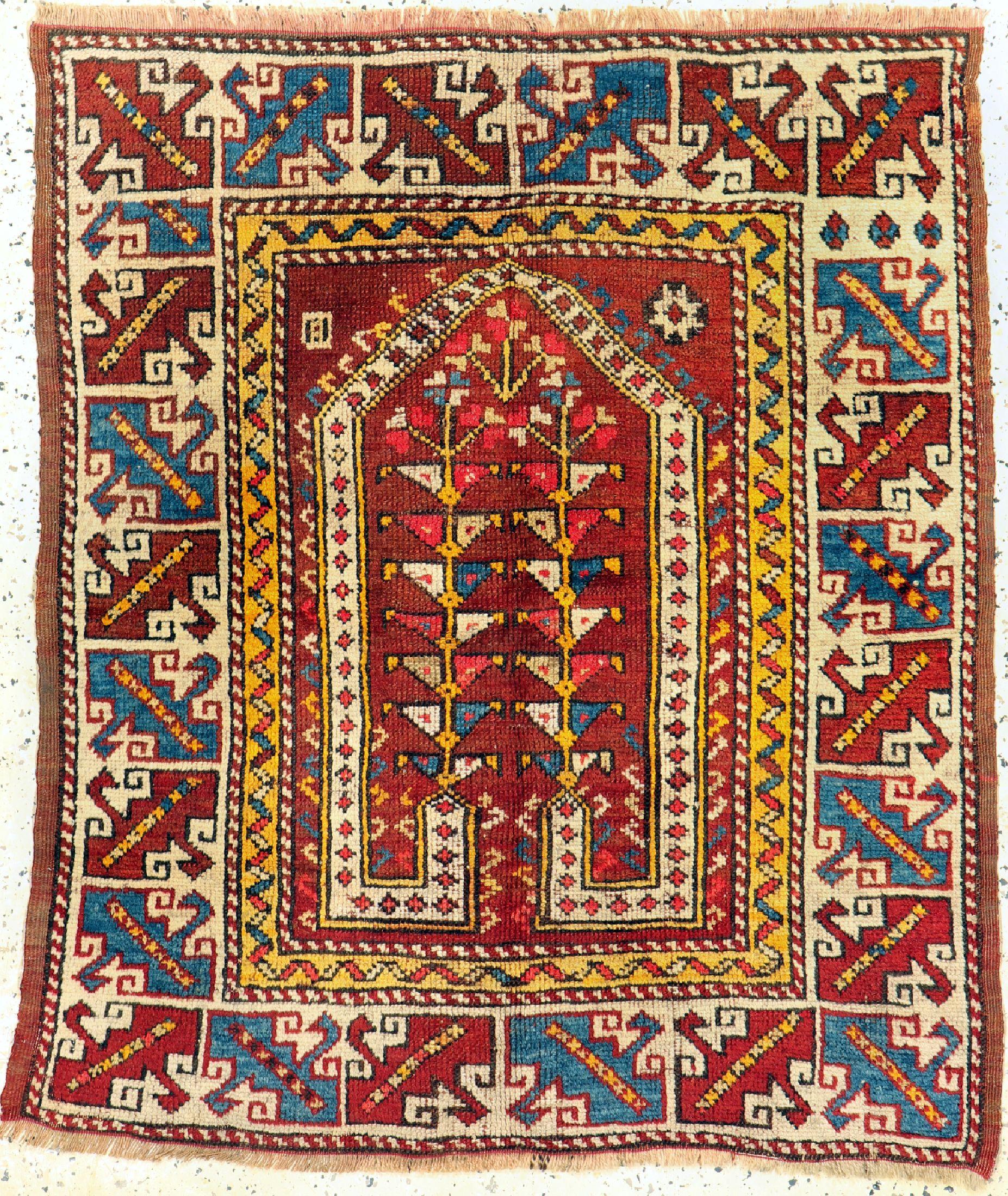 Turkish Rare antique Avunya rug, Anatolia, Bergama region For Sale