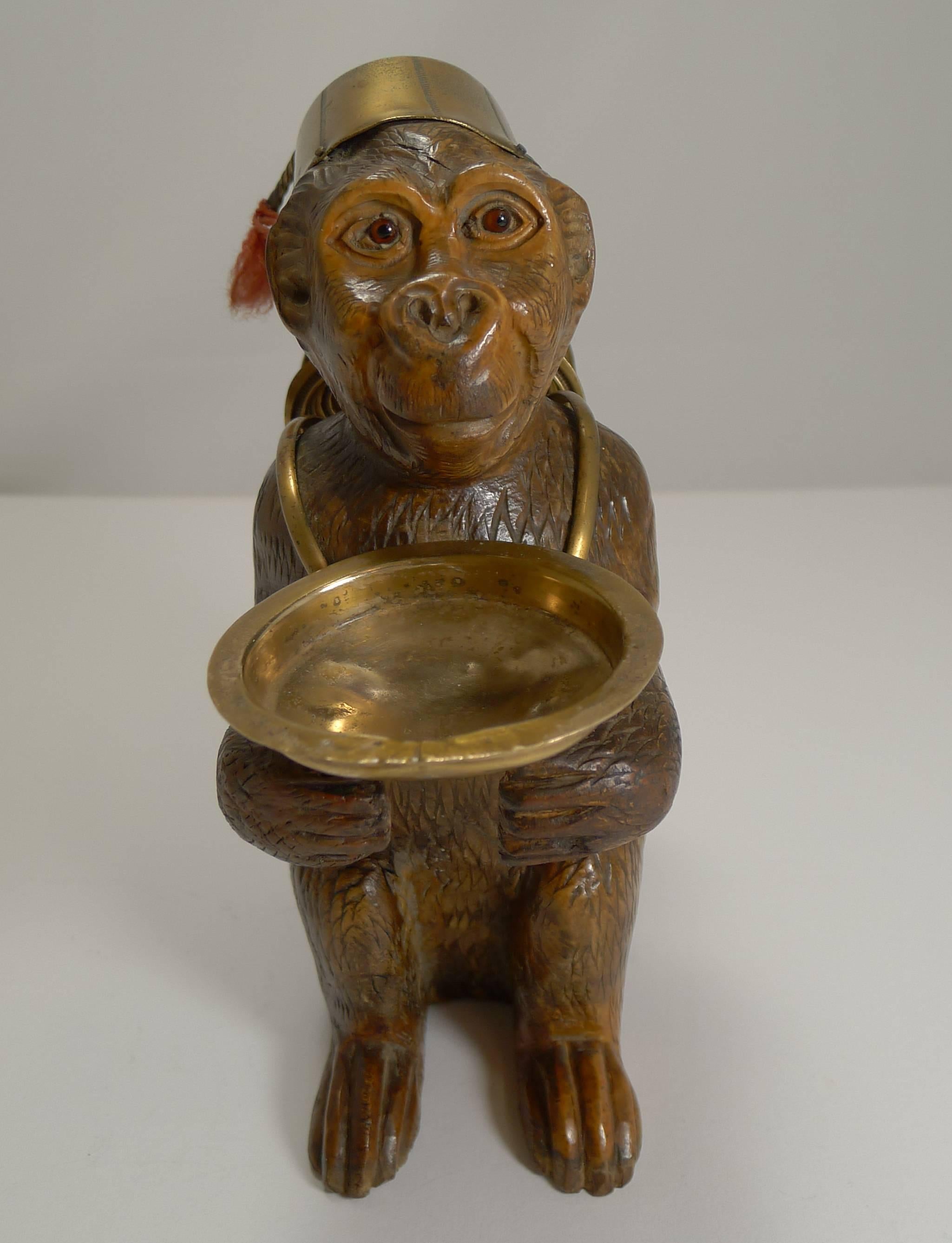 antique monkey glass