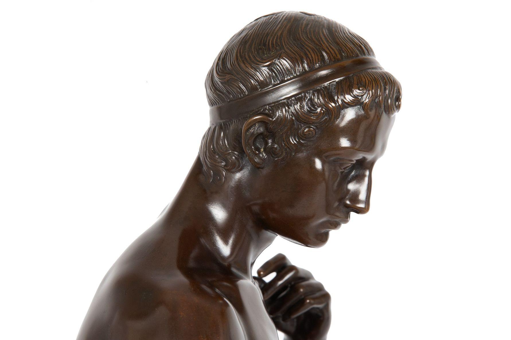 Rare Antique Bronze Sculpture of “Adam” (1911) by Charles Samuel 7