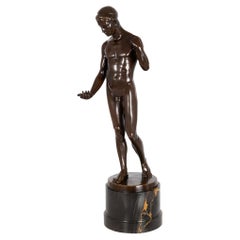 Rare Antique Bronze Sculpture of “Adam” (1911) by Charles Samuel