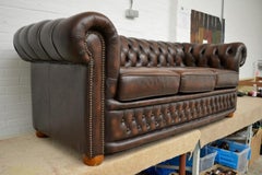 Rare Antique Brown Chesterfield Sofa