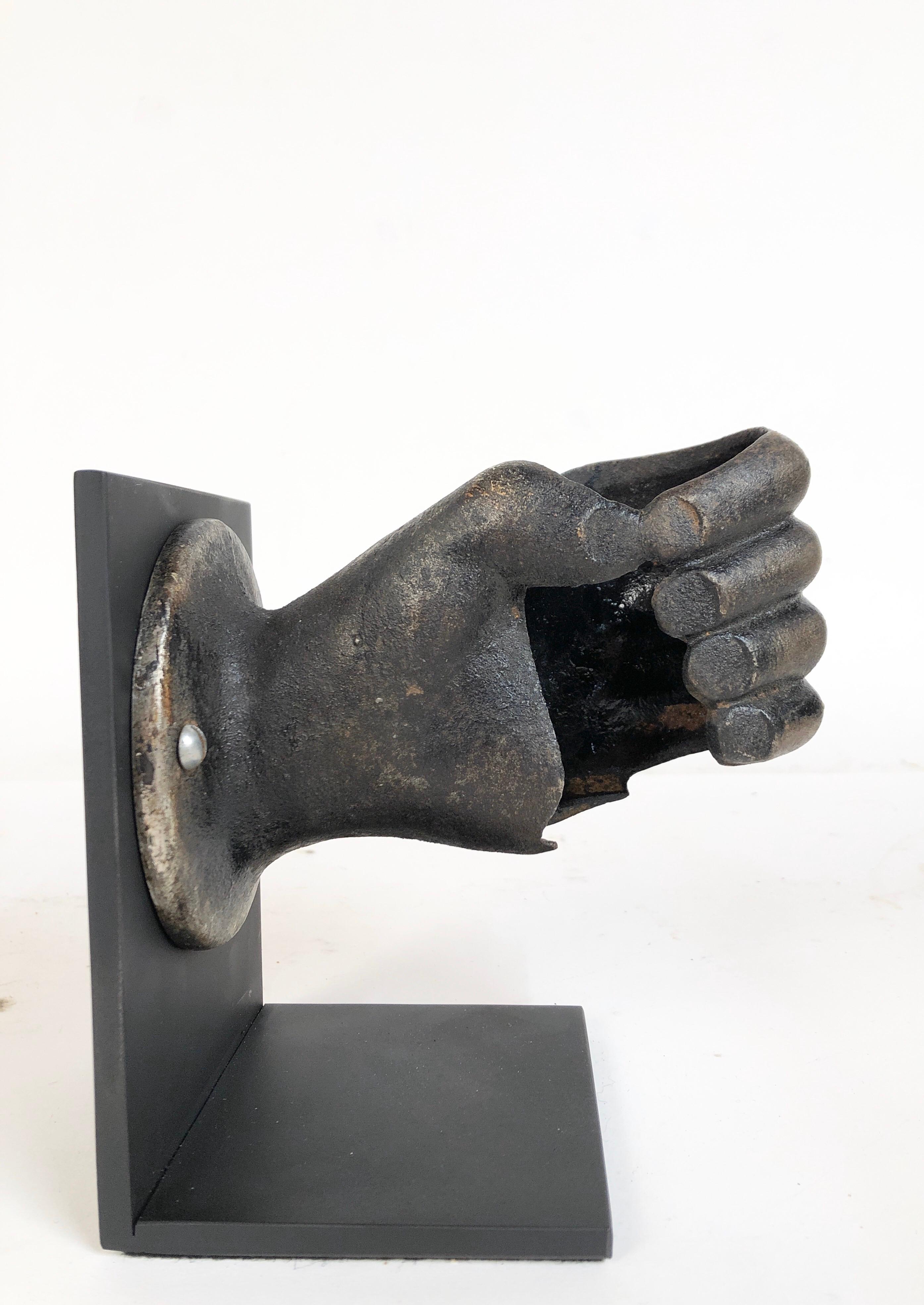 Industrial Rare Antique Cast Iron Life Size Closed Hand Advertising Piece, circa 1920