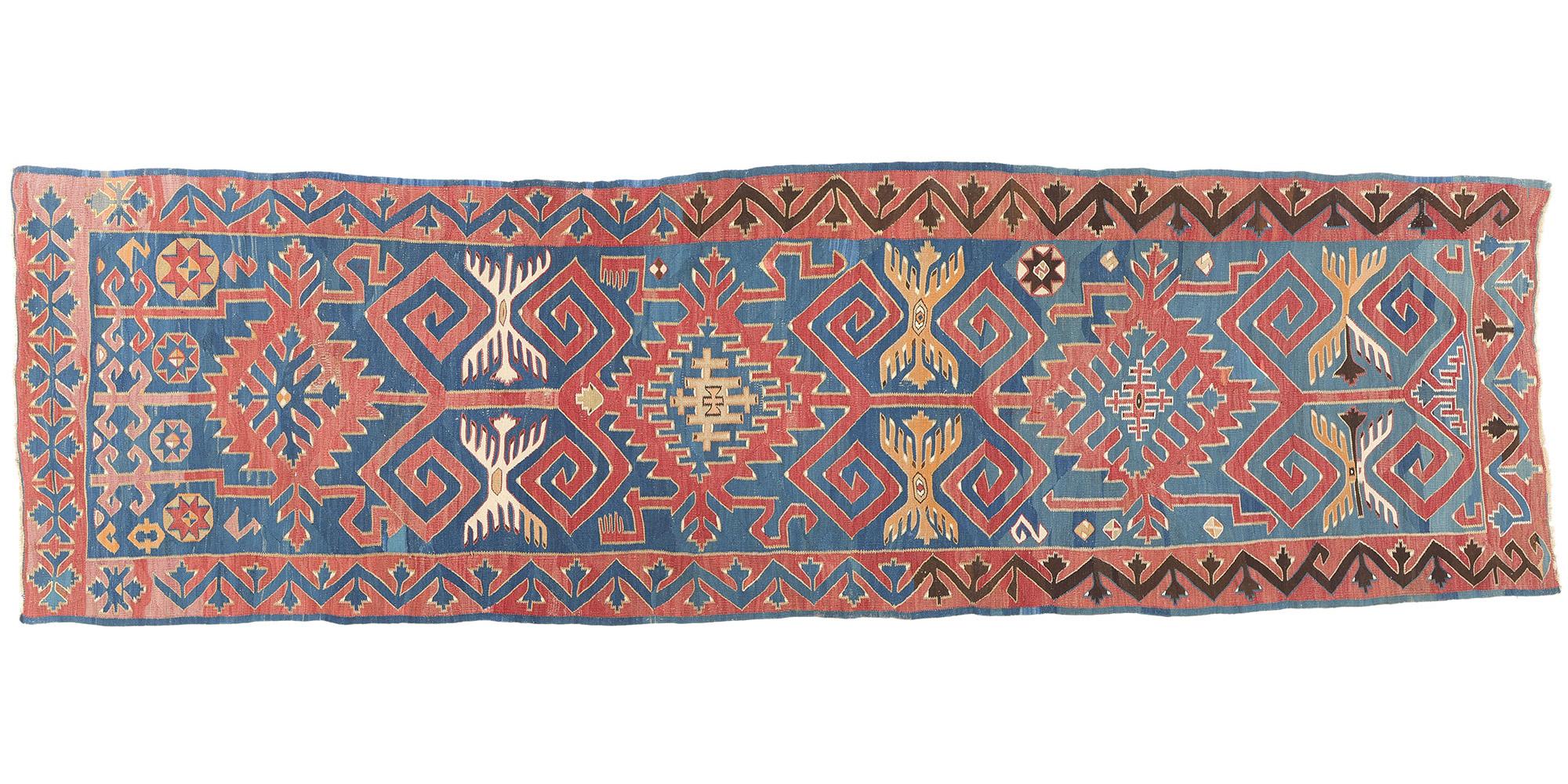 Late 19th Century Antique Caucasian Avar Carpet with Modern Style For Sale 3