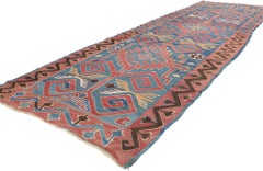 Late 19th Century Antique Caucasian Avar Carpet with Modern Style