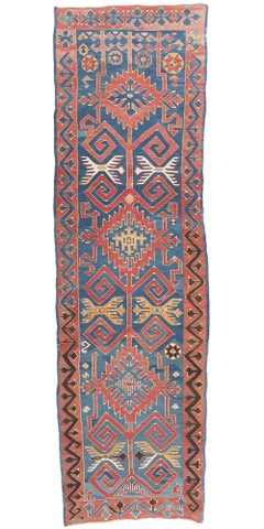 Rare tapis caucasien ancien Avar tissé à plat