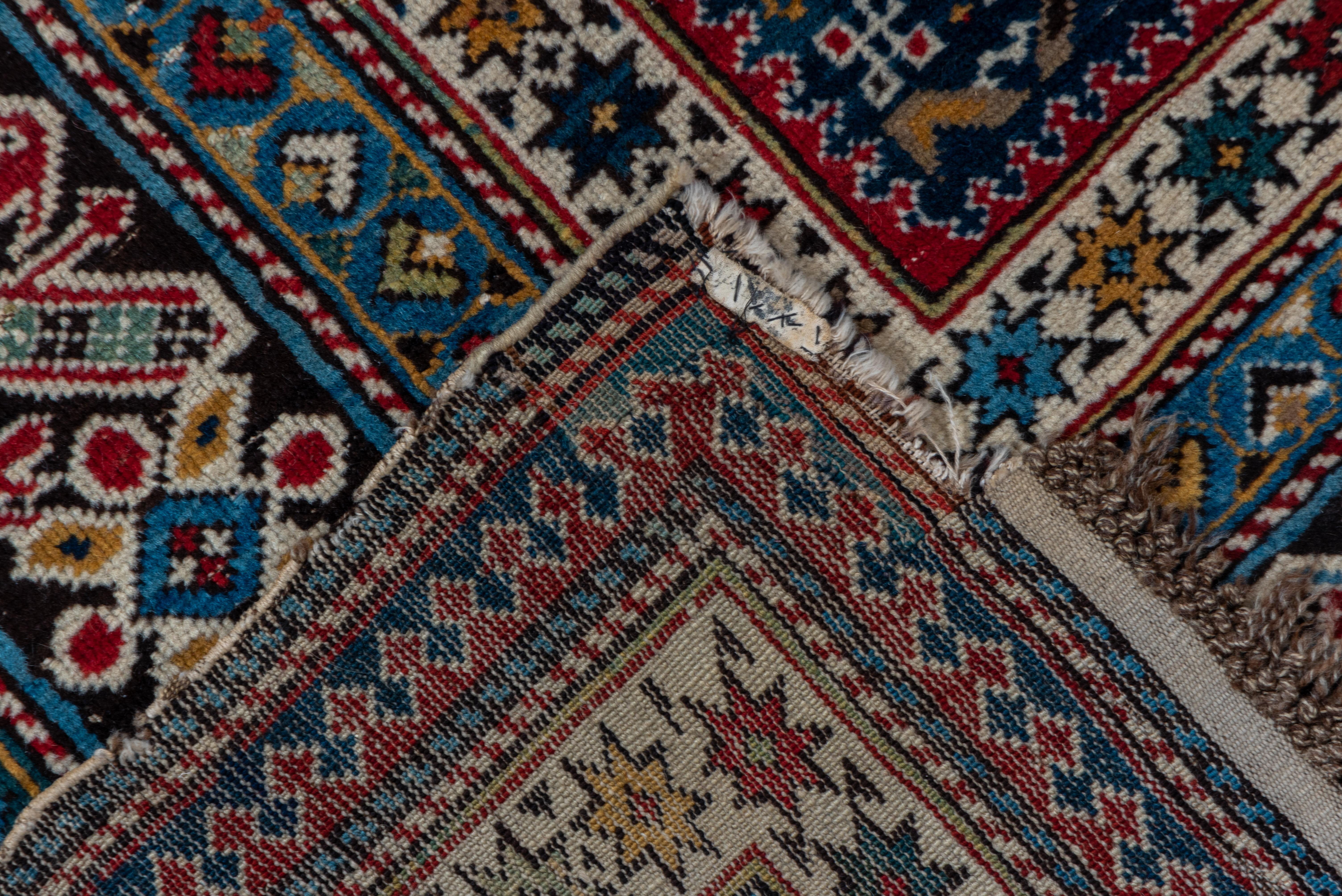 Hand-Knotted Rare Antique Caucasian Chi Chi Rug, Colorful For Sale