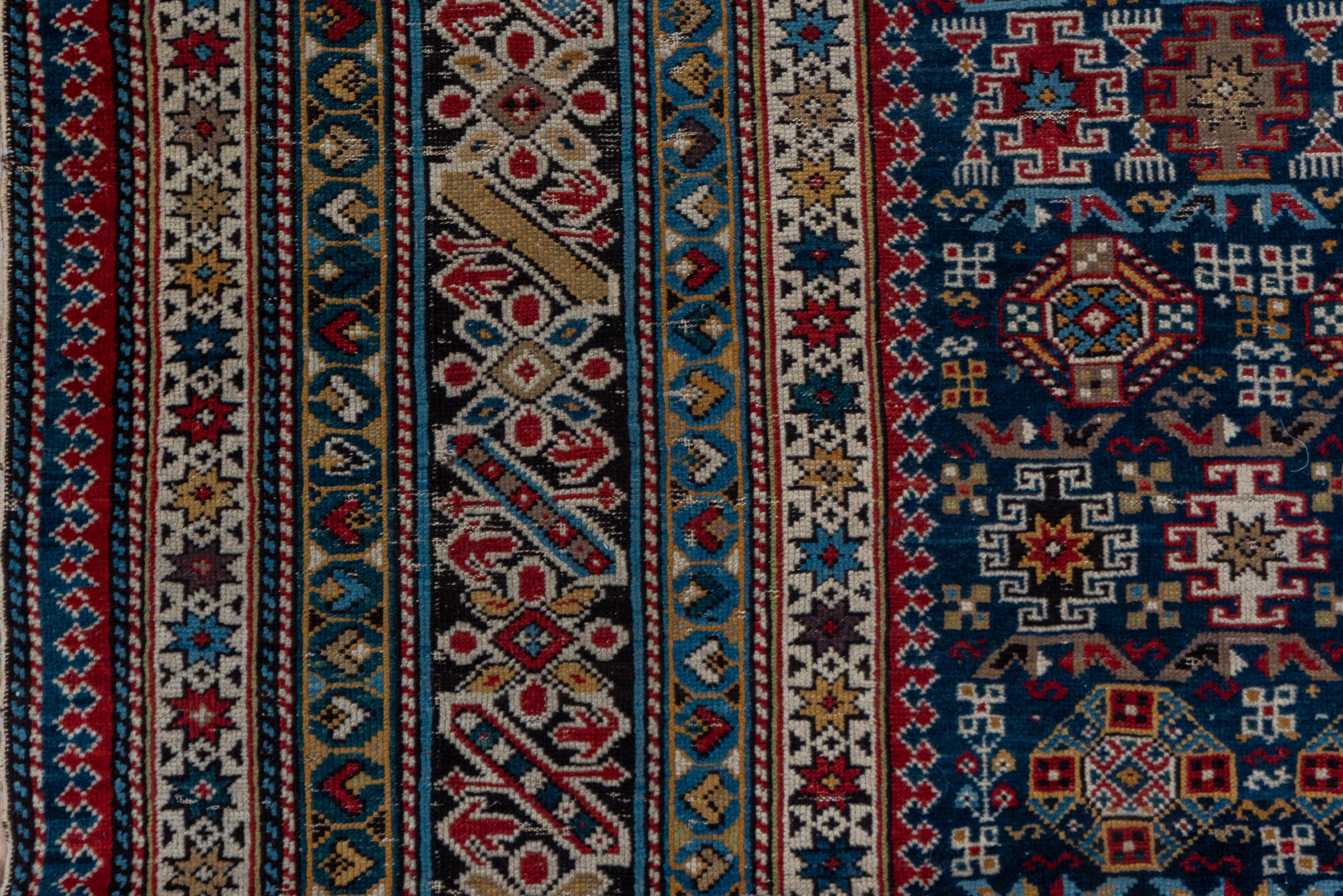 Noué à la main Rare tapis chi chi caucasien ancien:: coloré en vente