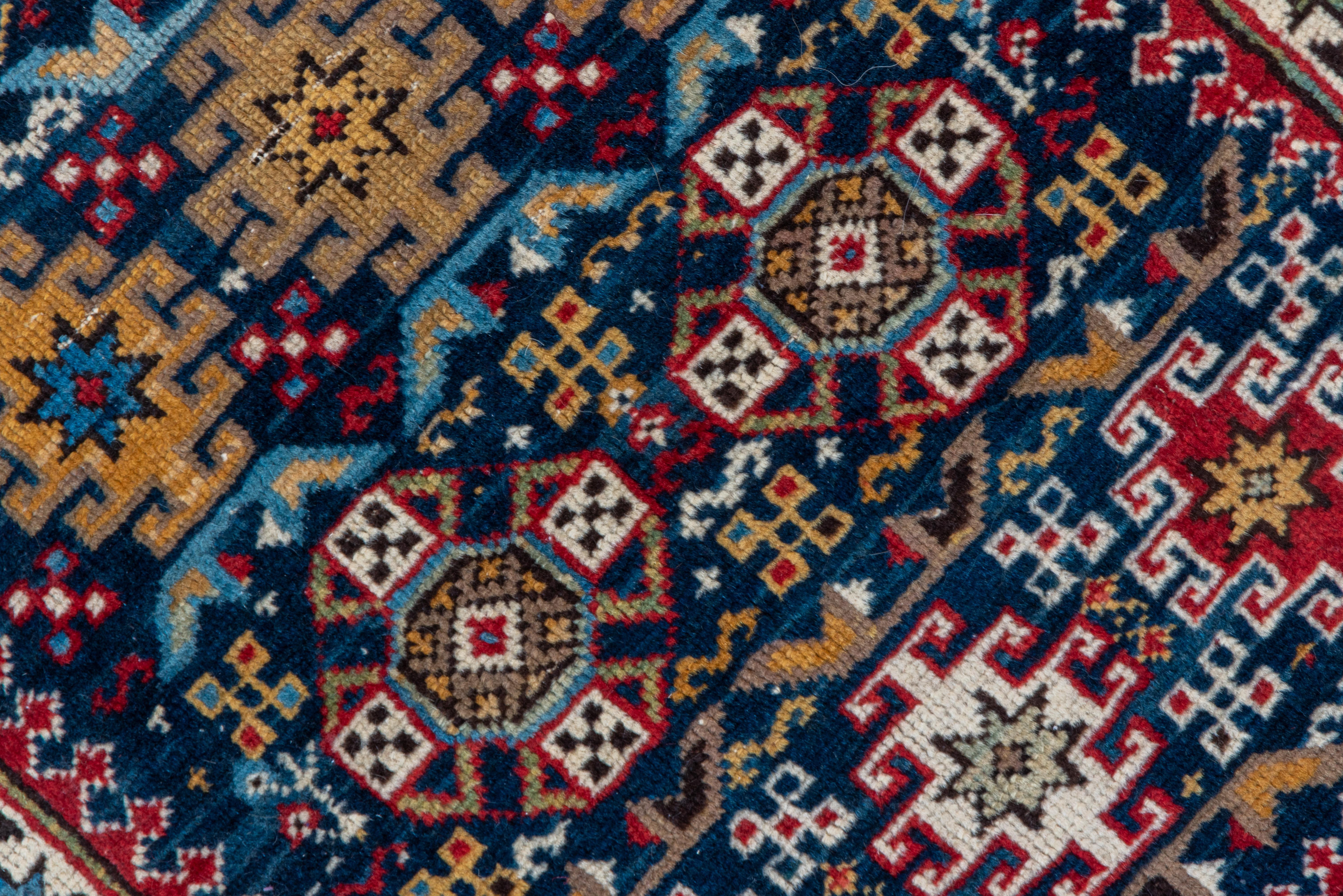 Early 20th Century Rare Antique Caucasian Chi Chi Rug, Colorful For Sale