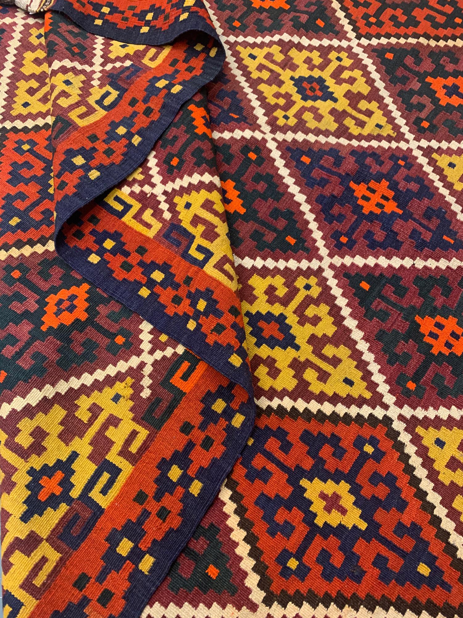 Other Rare Antique Caucasian Kilim Rug For Sale