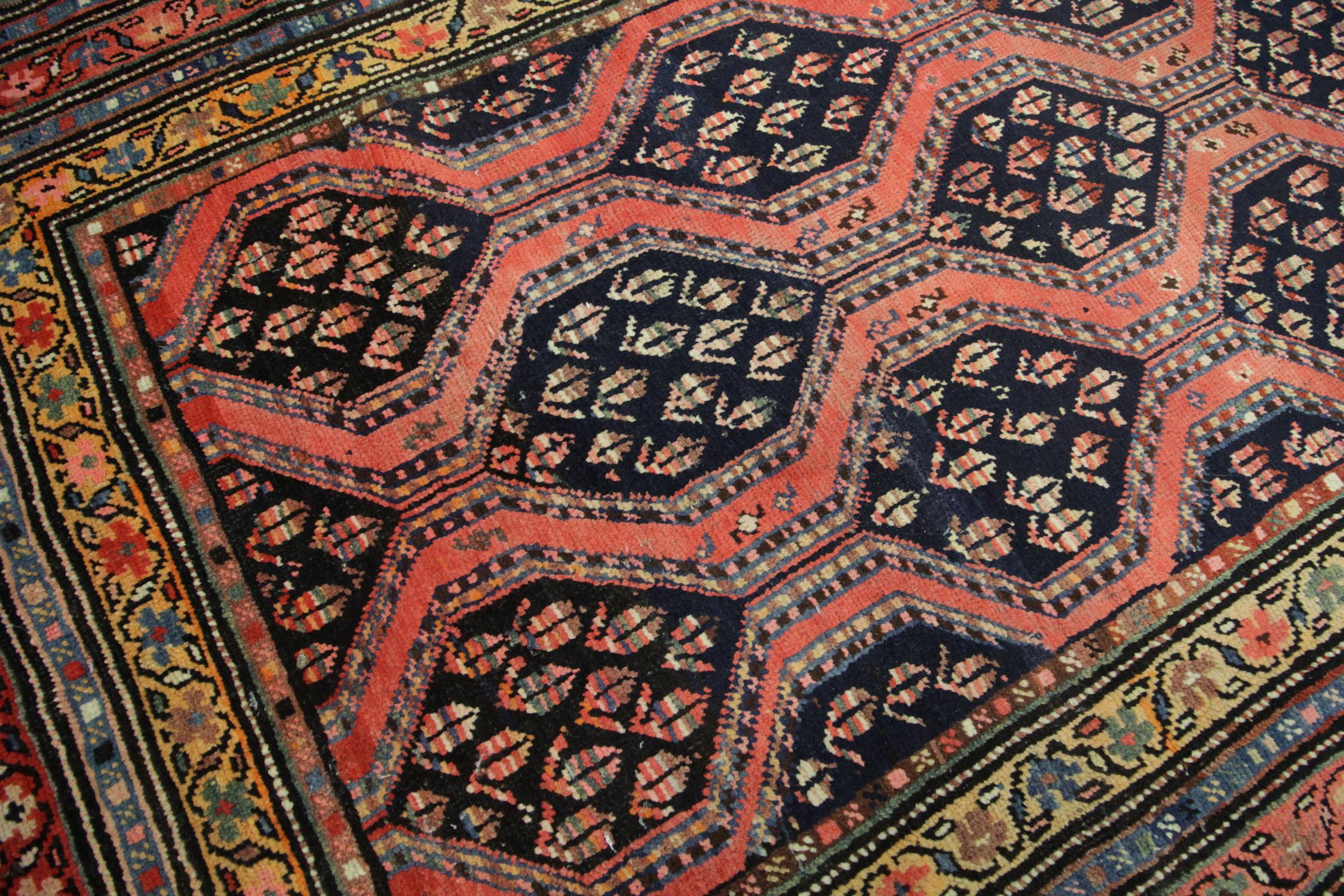 Vegetable Dyed Rare Antique Caucasian Rug Karabagh Handmade Carpet Oriental Rugs for Sale  For Sale
