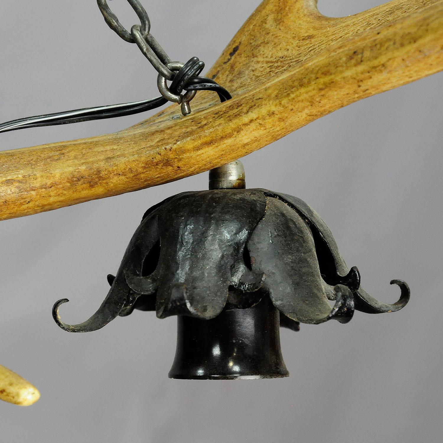 Carved Rare Antique Chandelier with Lüsterweibchen of a Victorian Meermaid