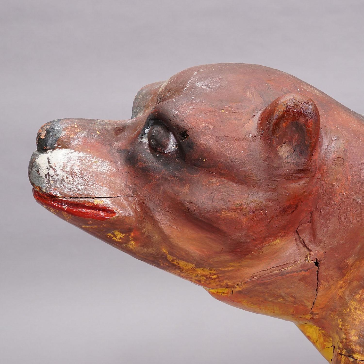 Rare Antique Children Carousel Bear, Germany early 20th Century For Sale 1