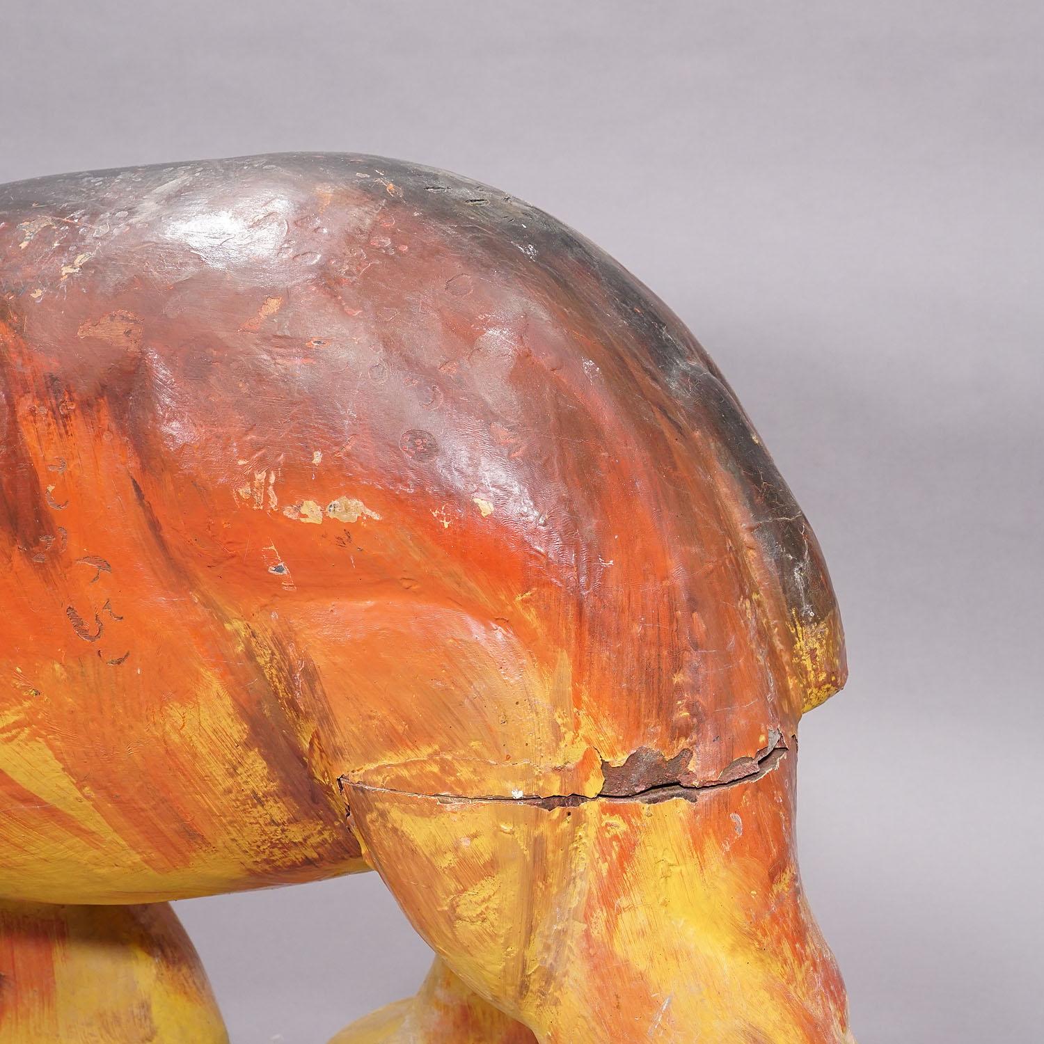 Rare Antique Children Carousel Bear, Germany early 20th Century For Sale 4