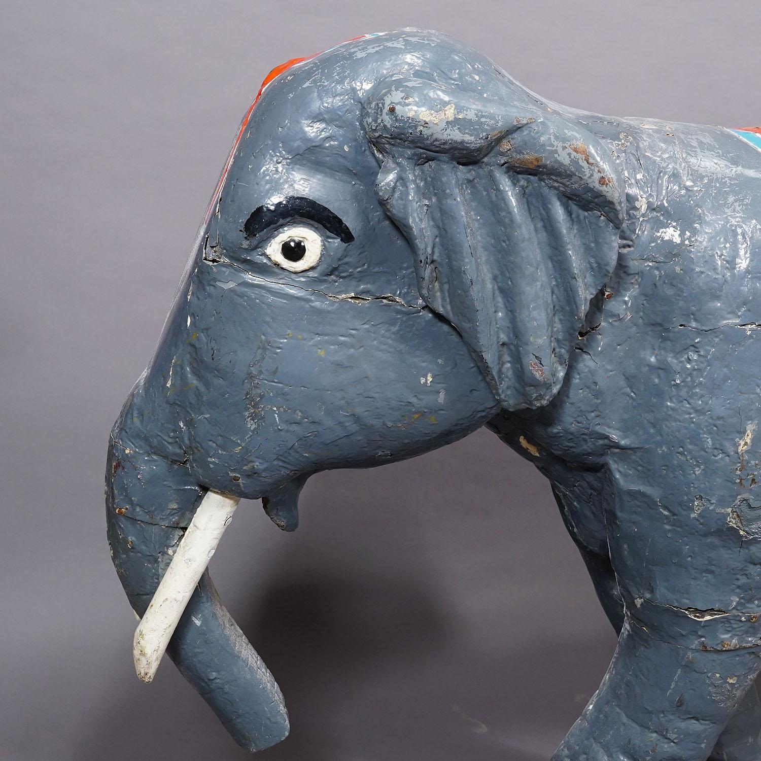 Other Rare Antique Children Carousel Elefant, Germany early 20th Century For Sale