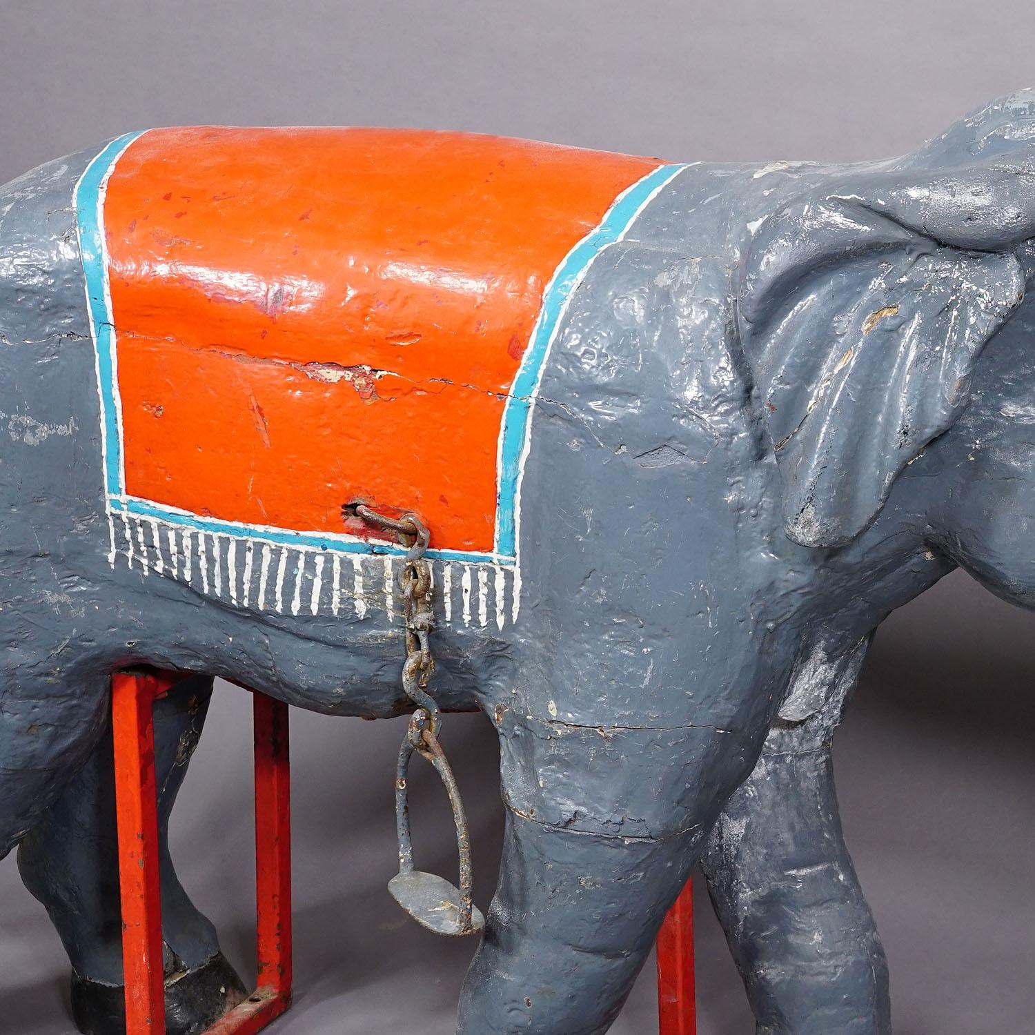 Rare Antique Children Carousel Elefant, Germany early 20th Century For Sale 1
