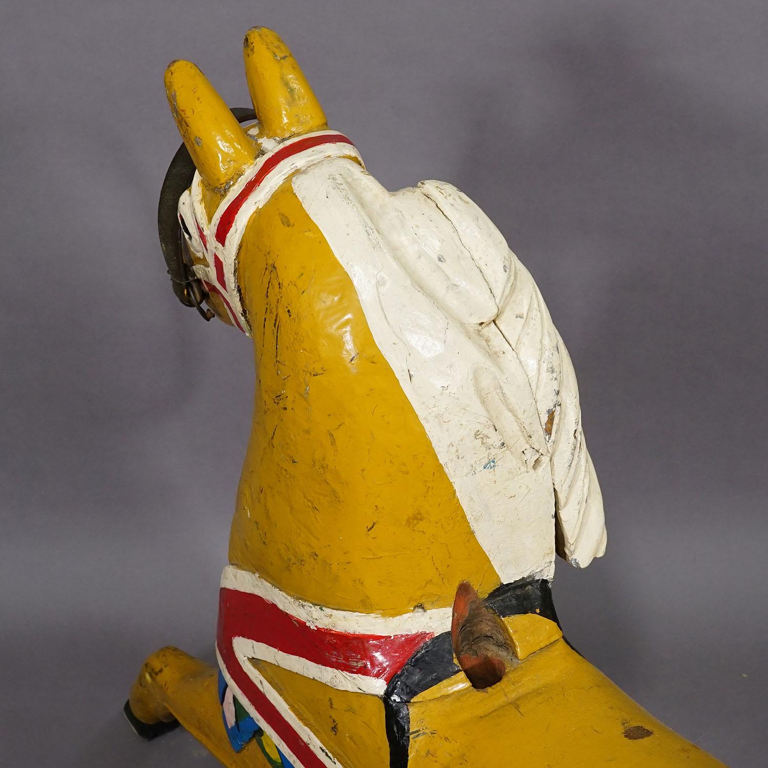 Rare Antique Children Carousel Horse, Germany early 20th Century For Sale 5