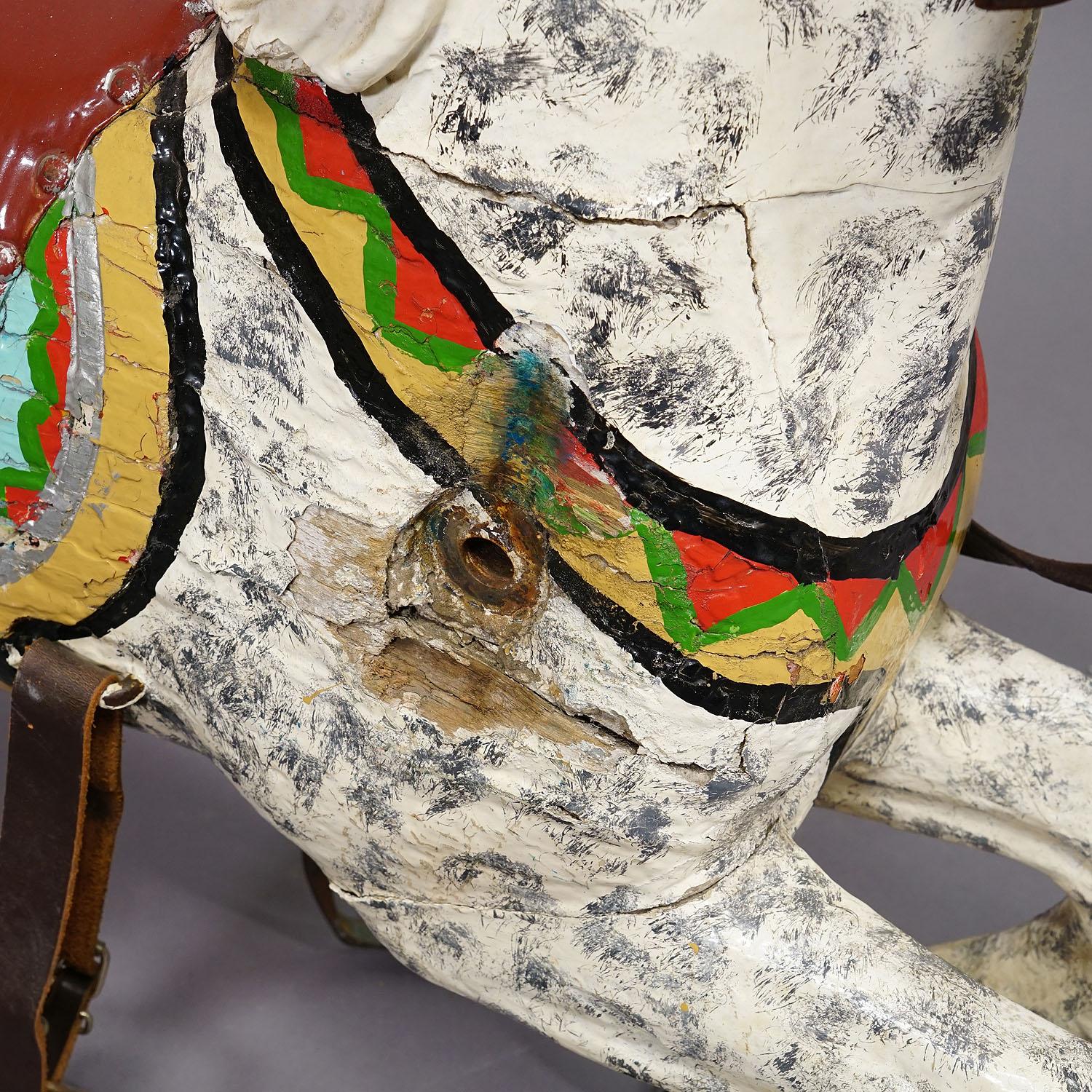 Rare Antique Children Carousel Horse, Germany early 20th Century For Sale 5